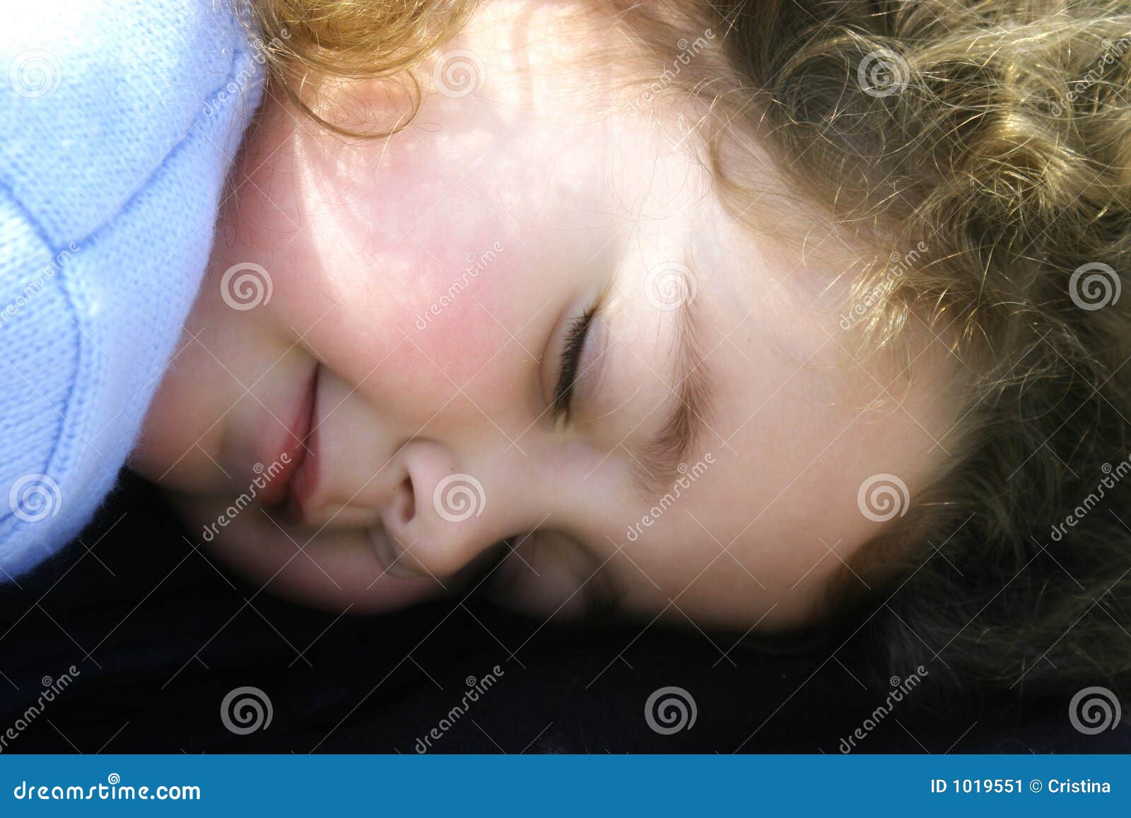 Little Girl Sleeping in the Sun Stock Image Image of dreamy, little