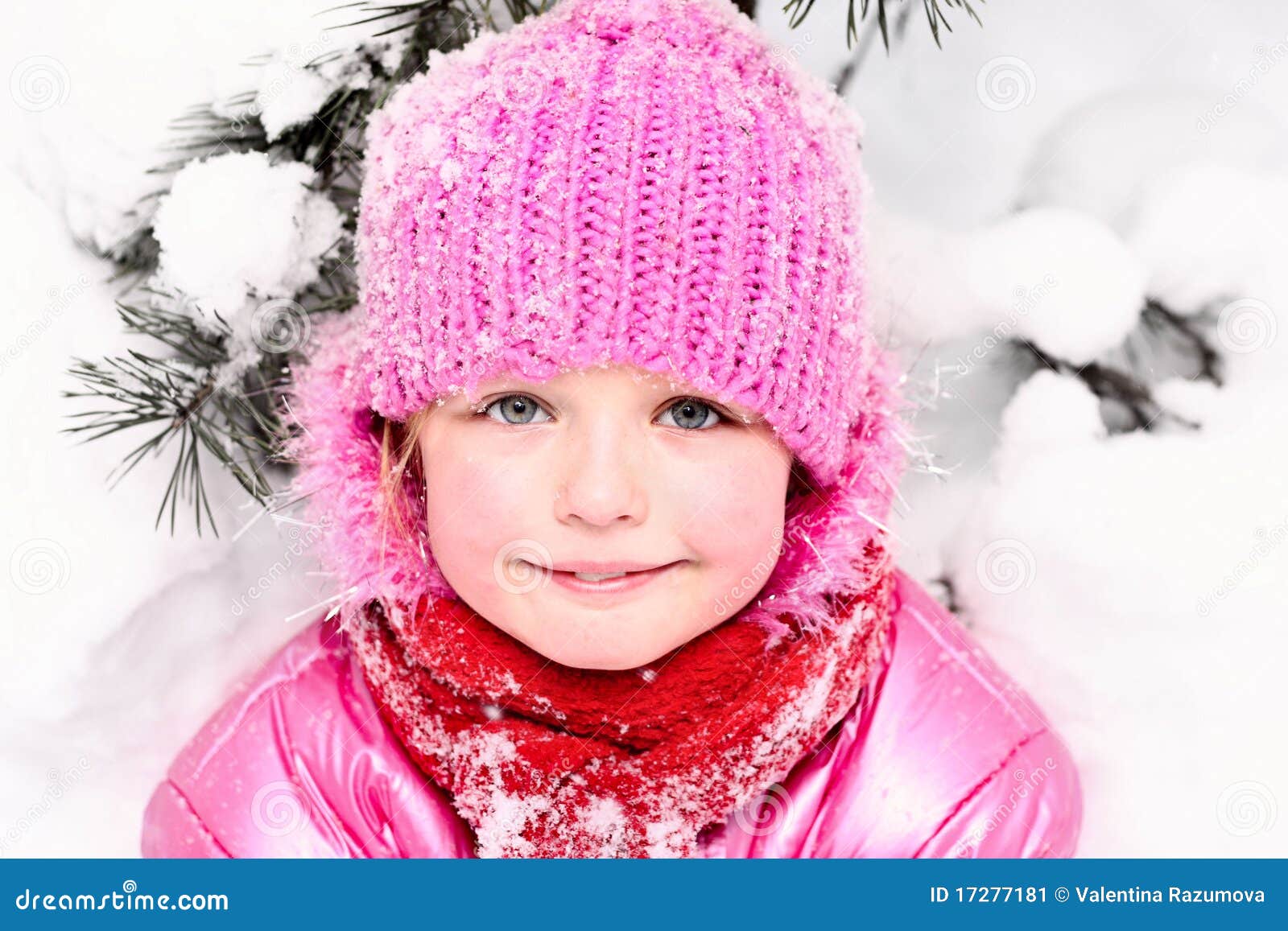 Little girl in snow . stock image. Image of outdoor, activity 17277181