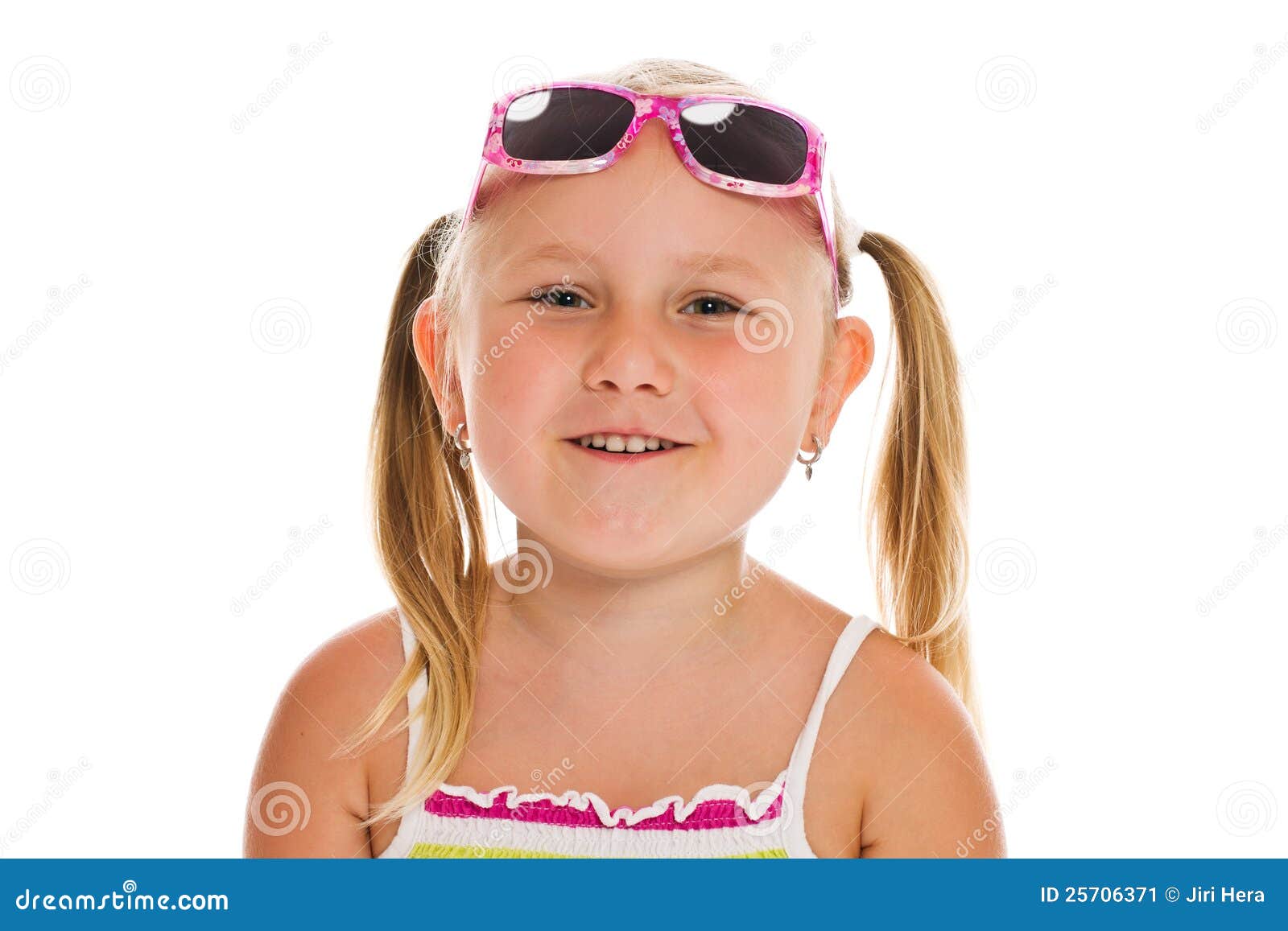 Little girl in sunglasses stock image. Image of female 25706371
