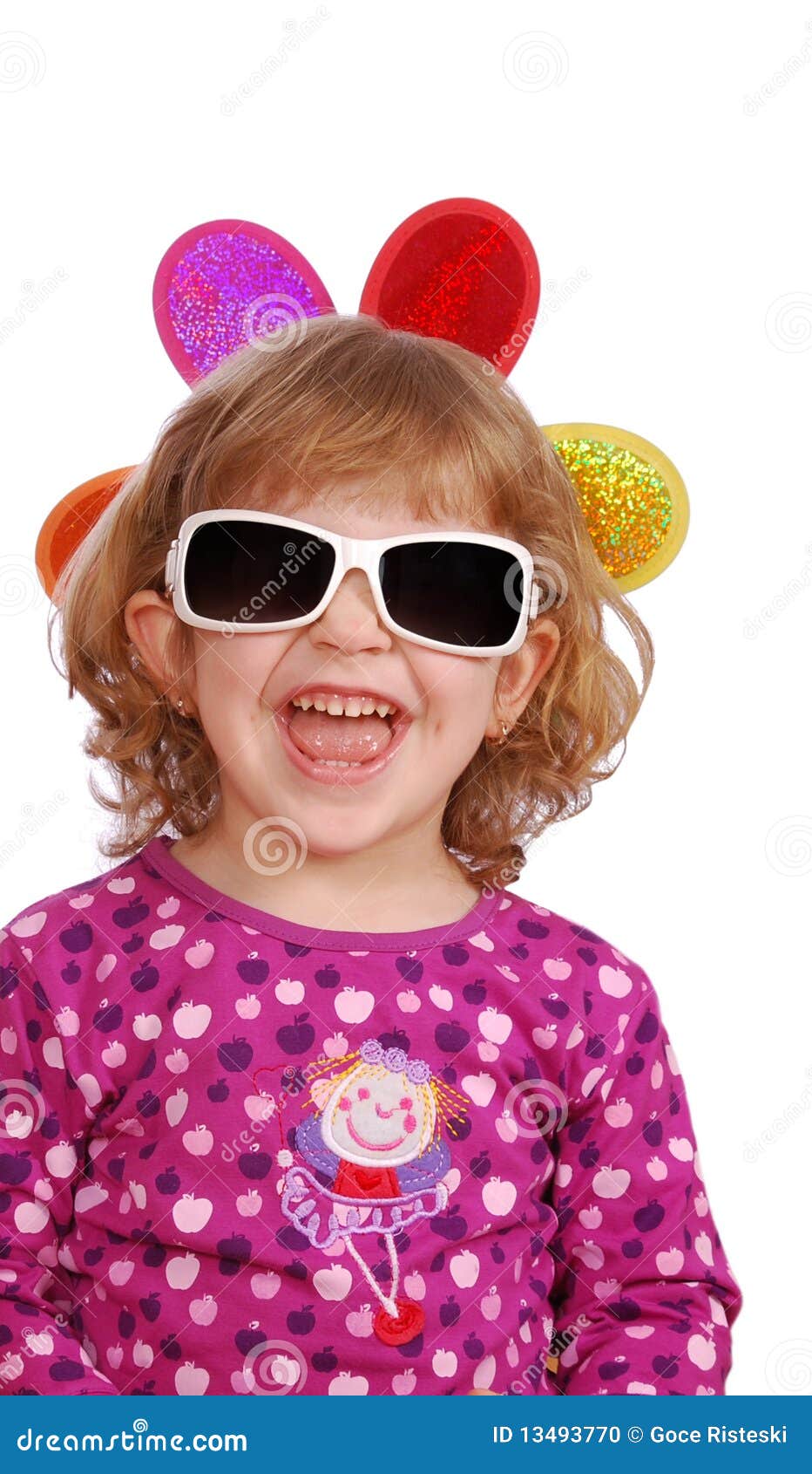 Little Girl with Sunglasses Smiling Stock Photo Image of youth