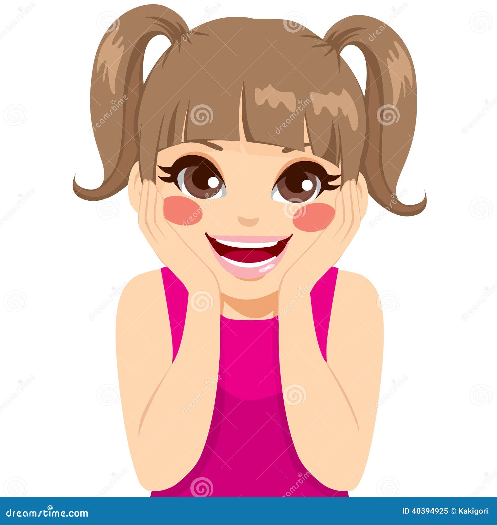 Little Girl  Surprised Stock Vector Image 40394925