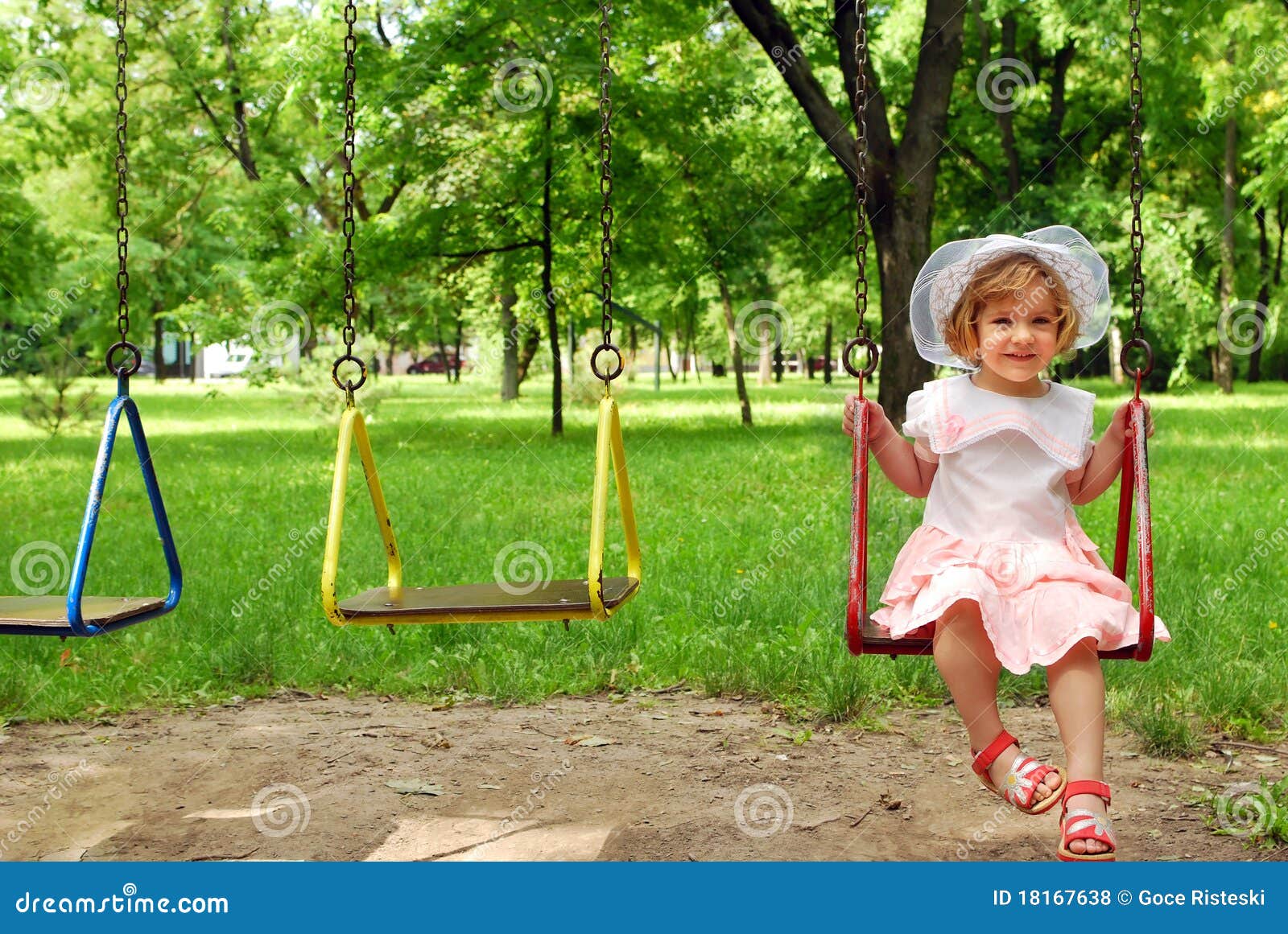 Little Girl On Swing Royalty Free Stock Photos Image 18167638