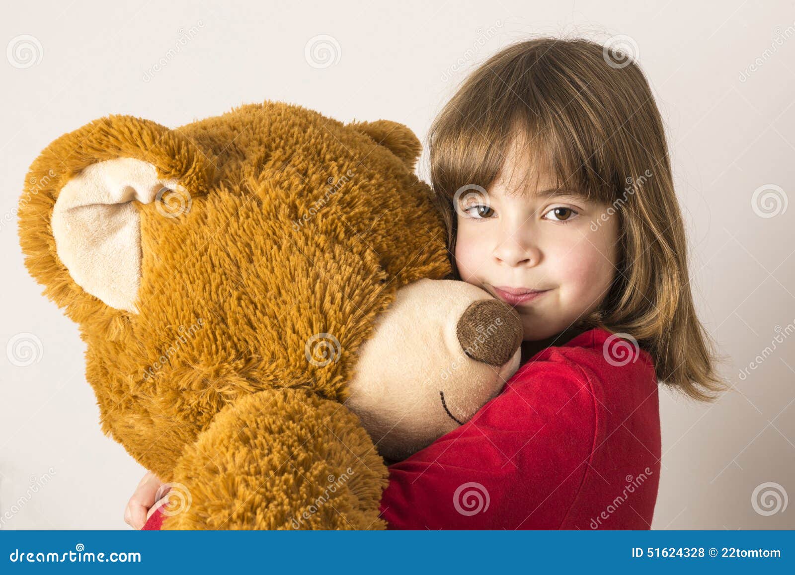 Little Girl and Teddy Bear stock photo. Image of lifestyle - 51624328