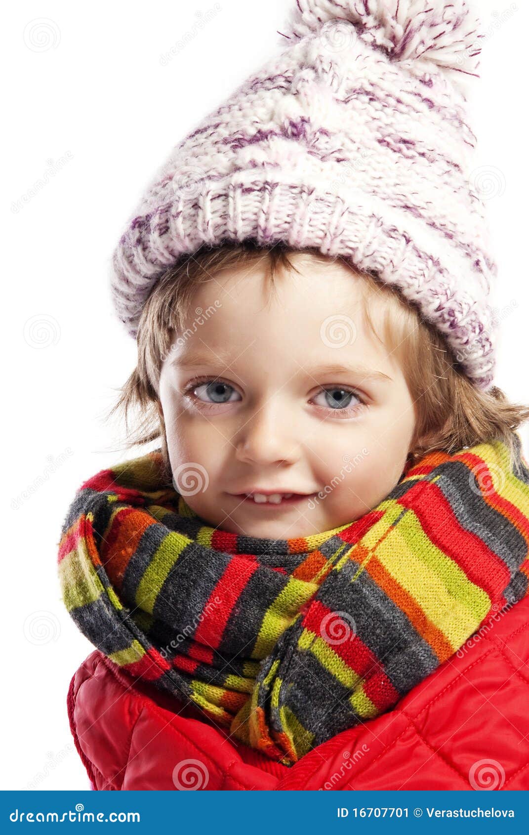 Little Girl Three with Winter Clothes Stock Image - Image of baby, cute ...