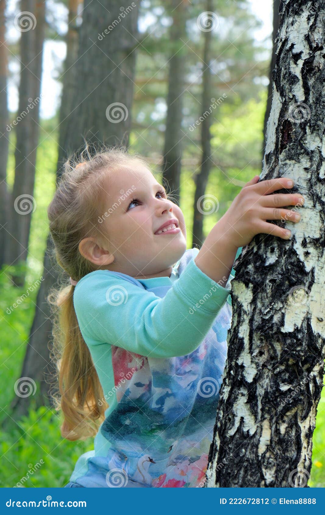 risiko fordrejer Flourish Little Girl Touch of Bark Tree and Investigating Details of Nature. Outdoor  Kids Activity and Learning Concept. Inquisitive Stock Photo - Image of  exciting, hand: 222672812