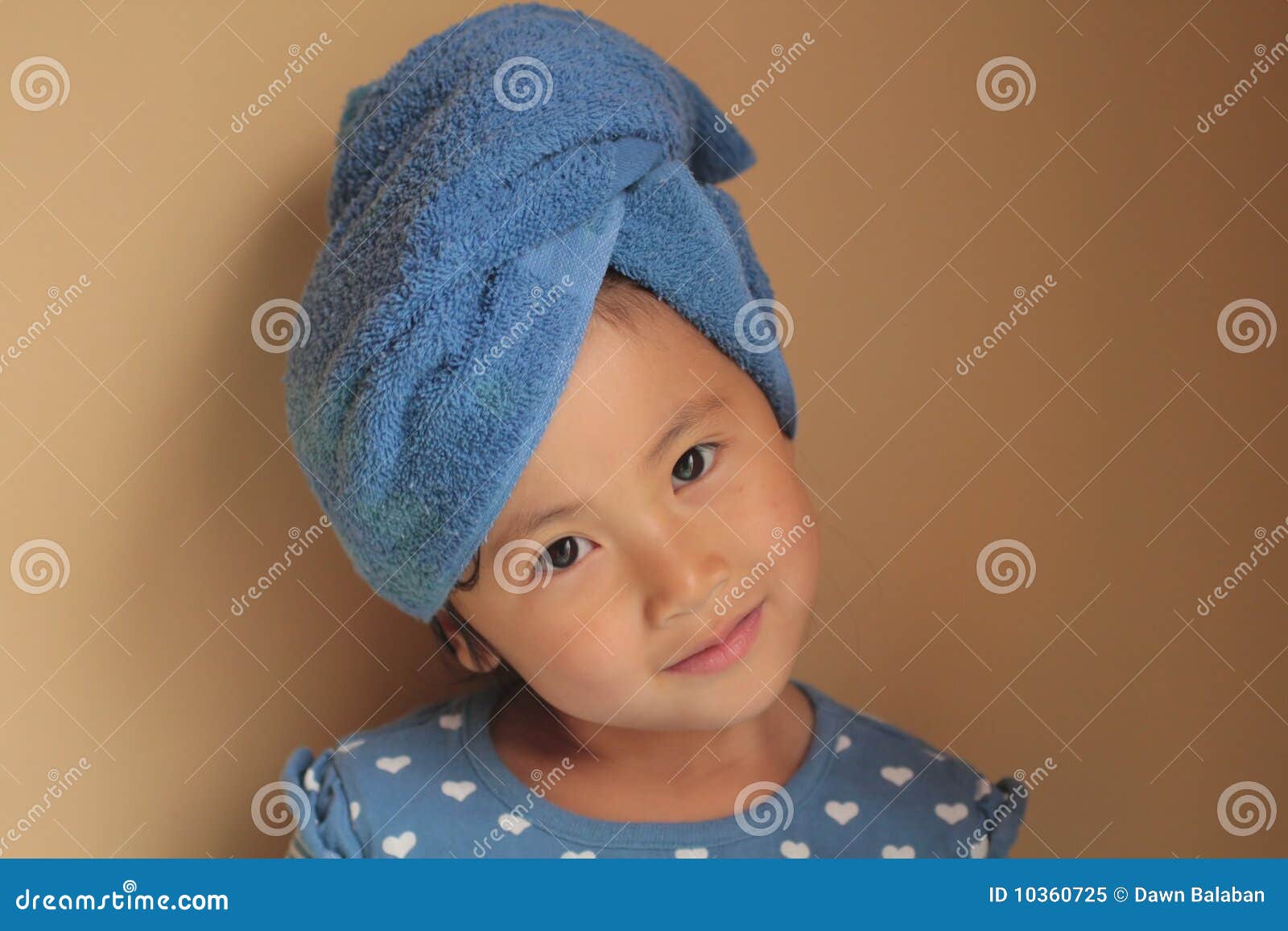 Little Girl With Towel Wrap Stock Image Image of chinese, comfort