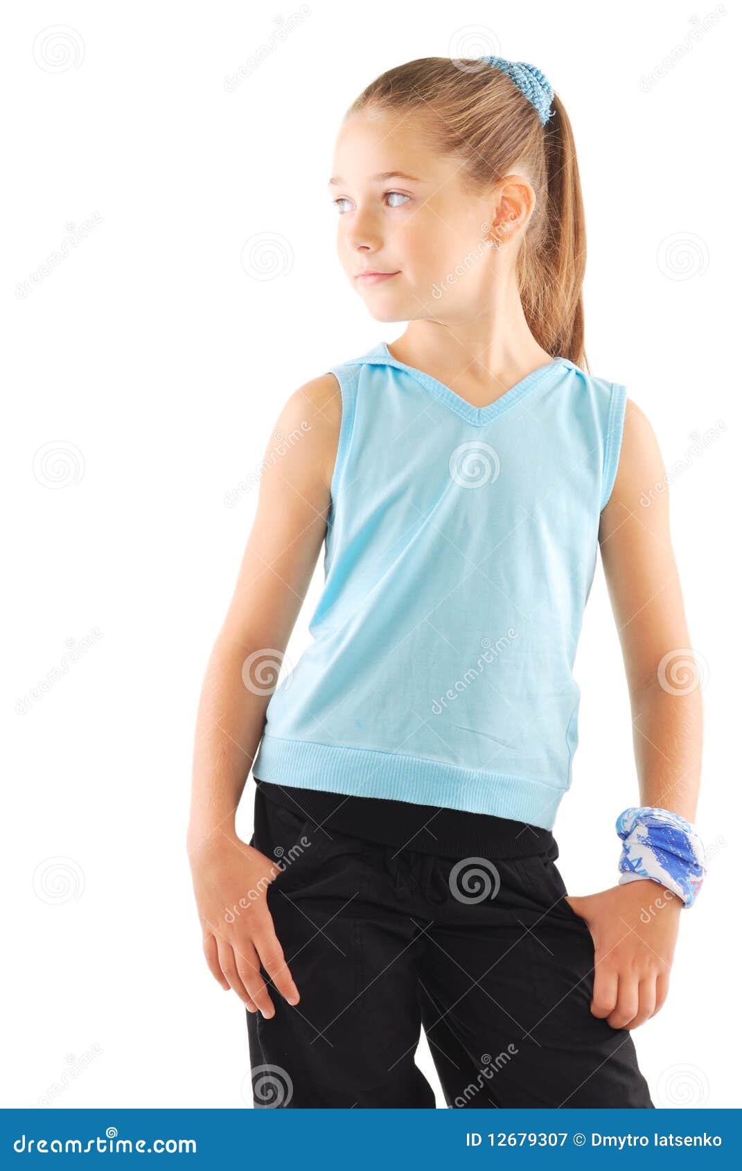 Little girl in a tracksuit stock image. Image of portrait 12679307