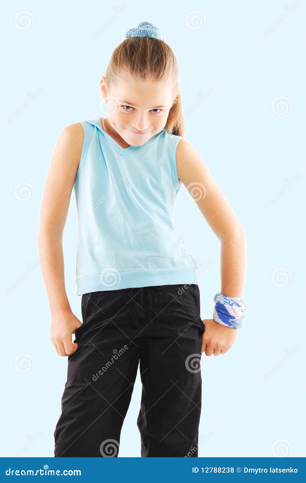 Little Girl In A Tracksuit Royalty Free Stock Photos Image 12788238
