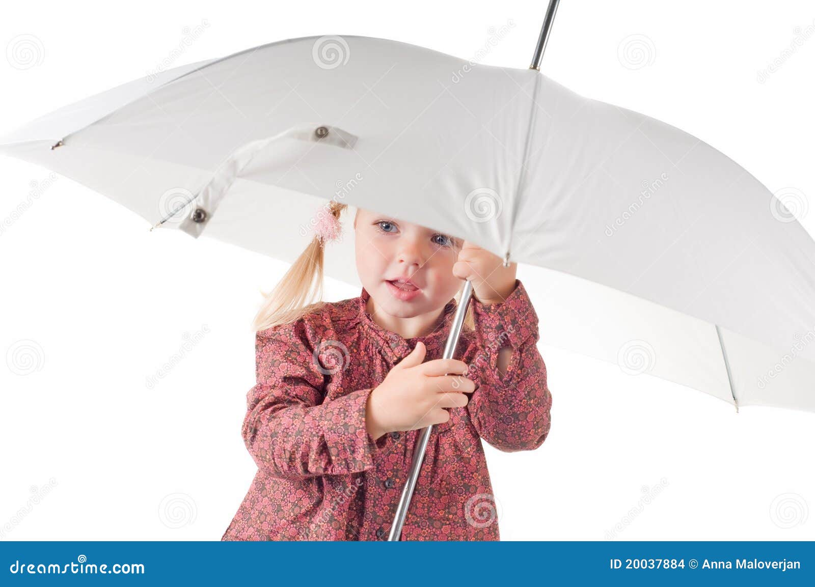 Little girl with umbrella stock photo. Image of caucasian 20037884