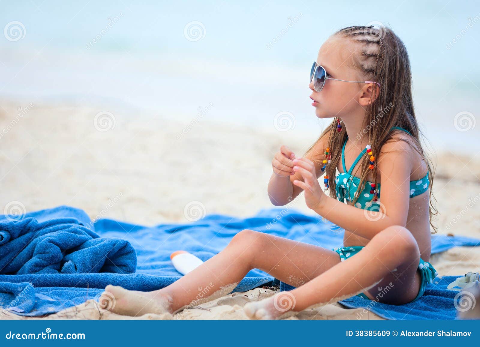 Little girl on vacation stock image. Image of glasses 38385609