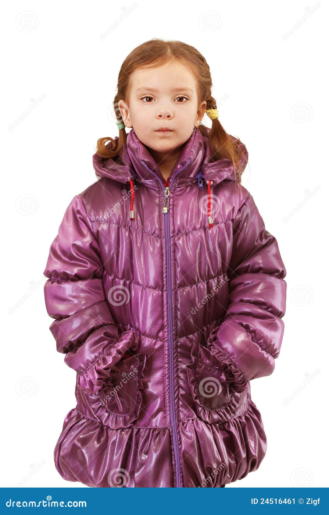 Little Girl in Warm Winter Jacket Stock Image Image of european, coat