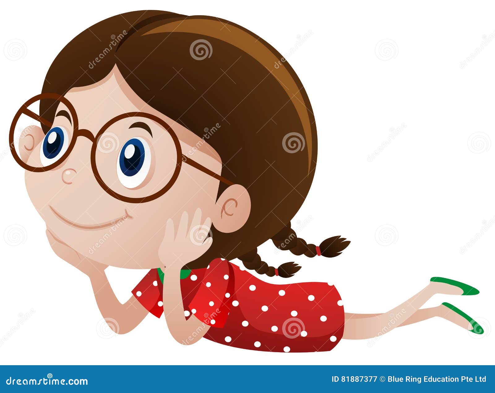 Little Girl Wearing Glasses Stock Vector - Illustration of object