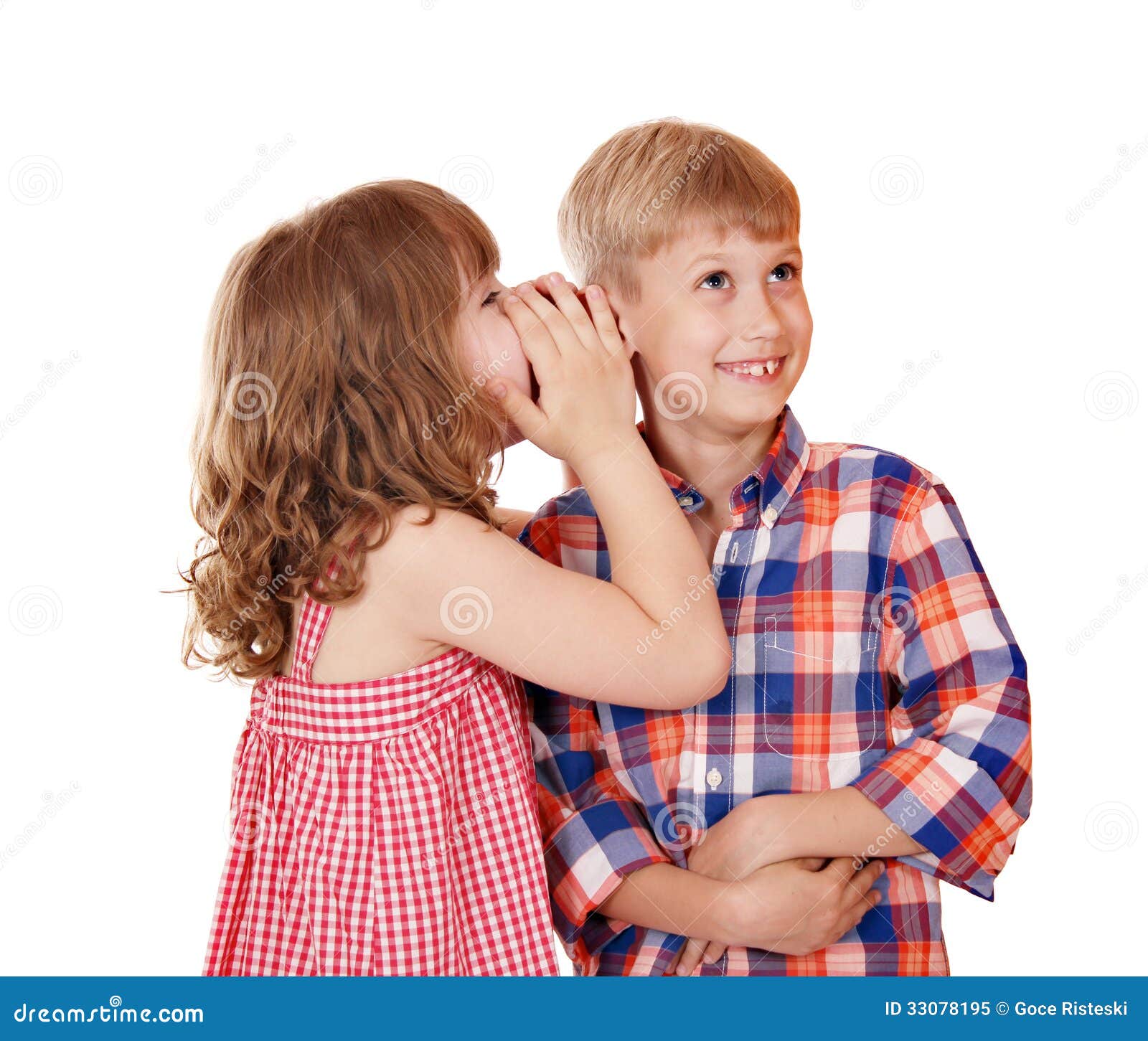 Little Girl Whispers a Secret Stock Image - Image of secret, daughter ...