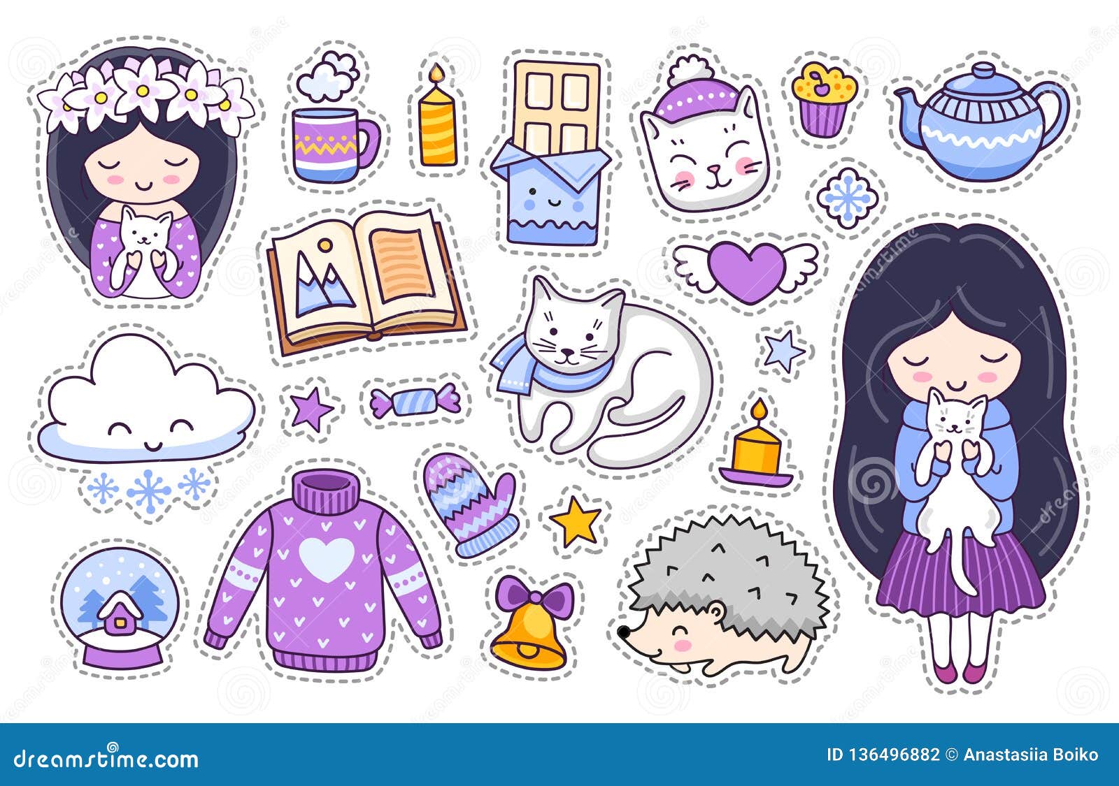 Jellyfish Stickers - Travel Girl Sticker Set