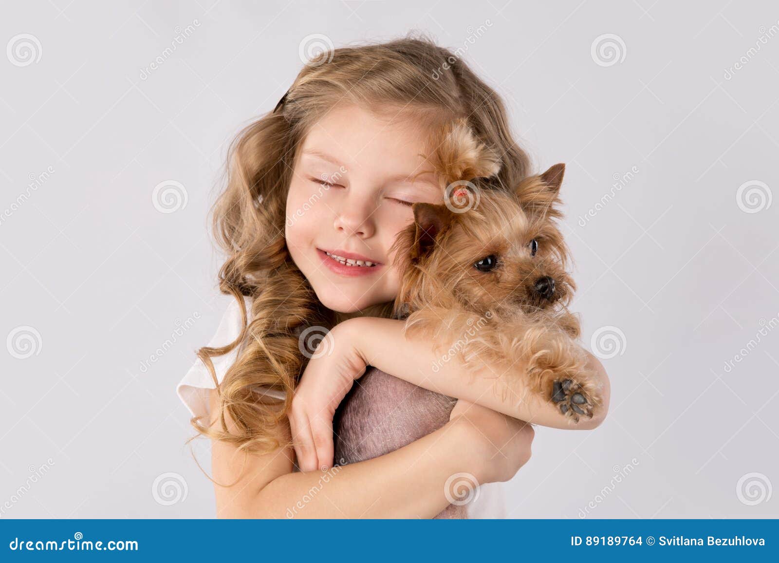 yorkshire terrier with kids