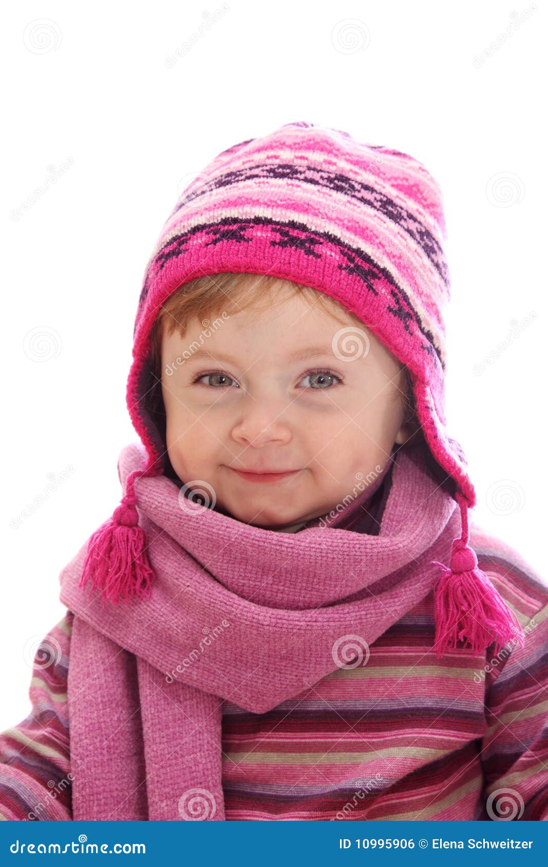 Little Girl with Winter Hat Stock Photo - Image of people, pink: 10995906