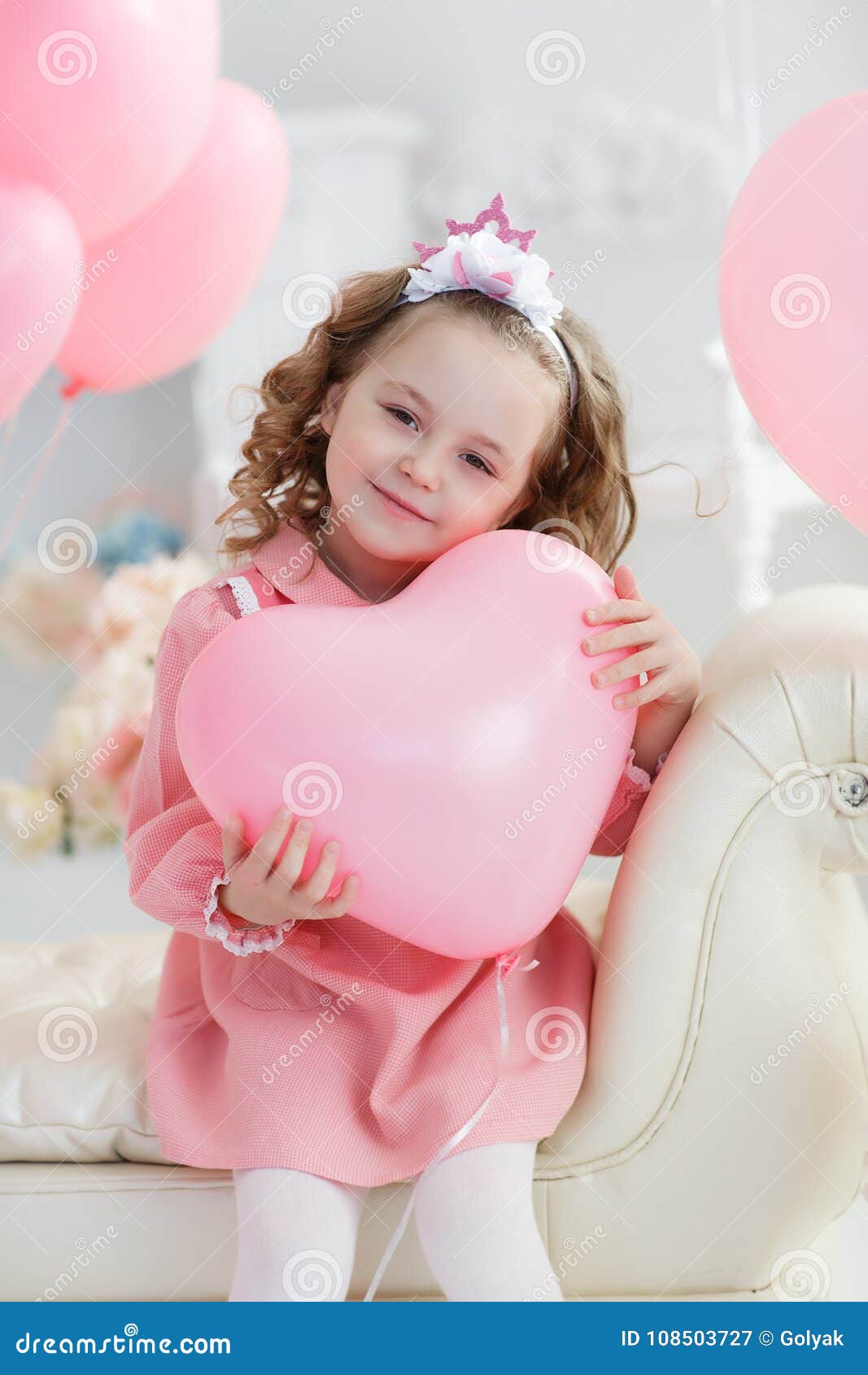 cute girl in pink dress