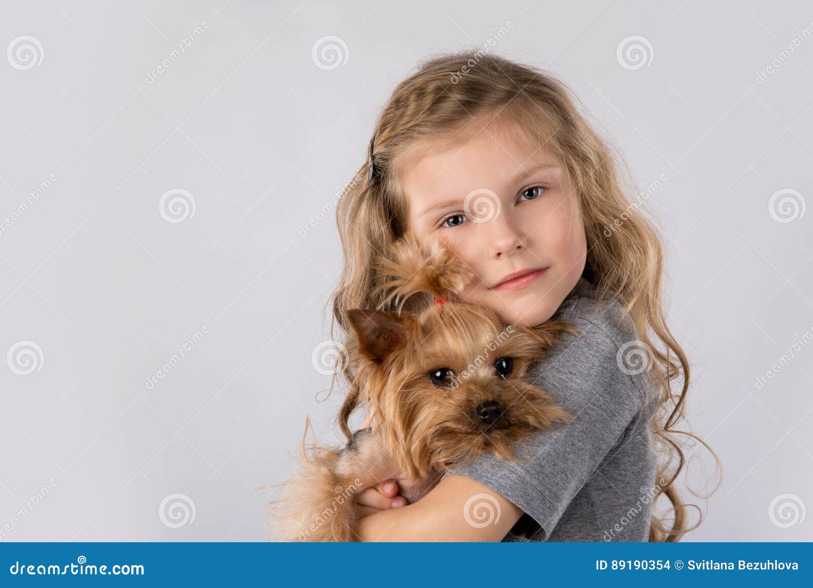 yorkshire terrier with kids