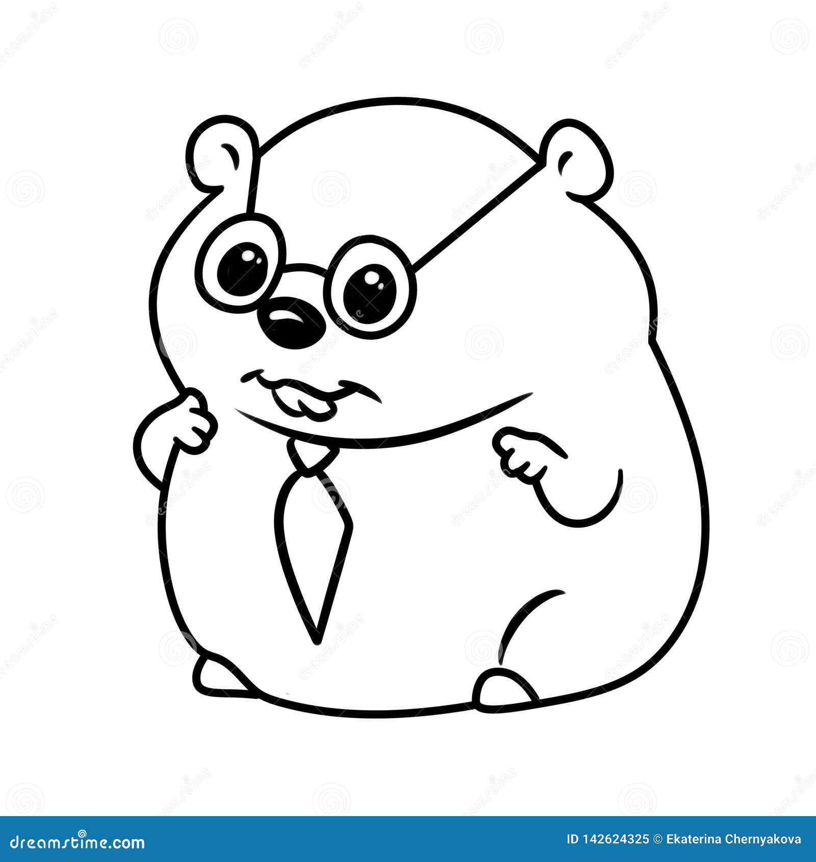 Little Hamster Animal Character Coloring Page Cartoon Stock Illustration -  Illustration of page, small: 142624325