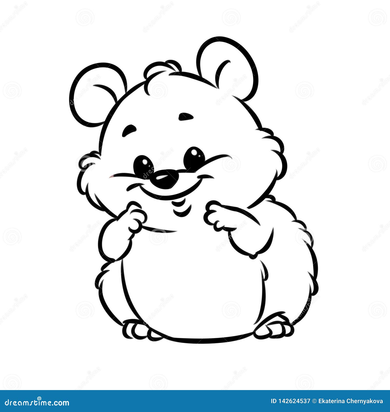 Little Hamster Animal Character Coloring Page Stock Illustration -  Illustration of coloring, little: 142624537