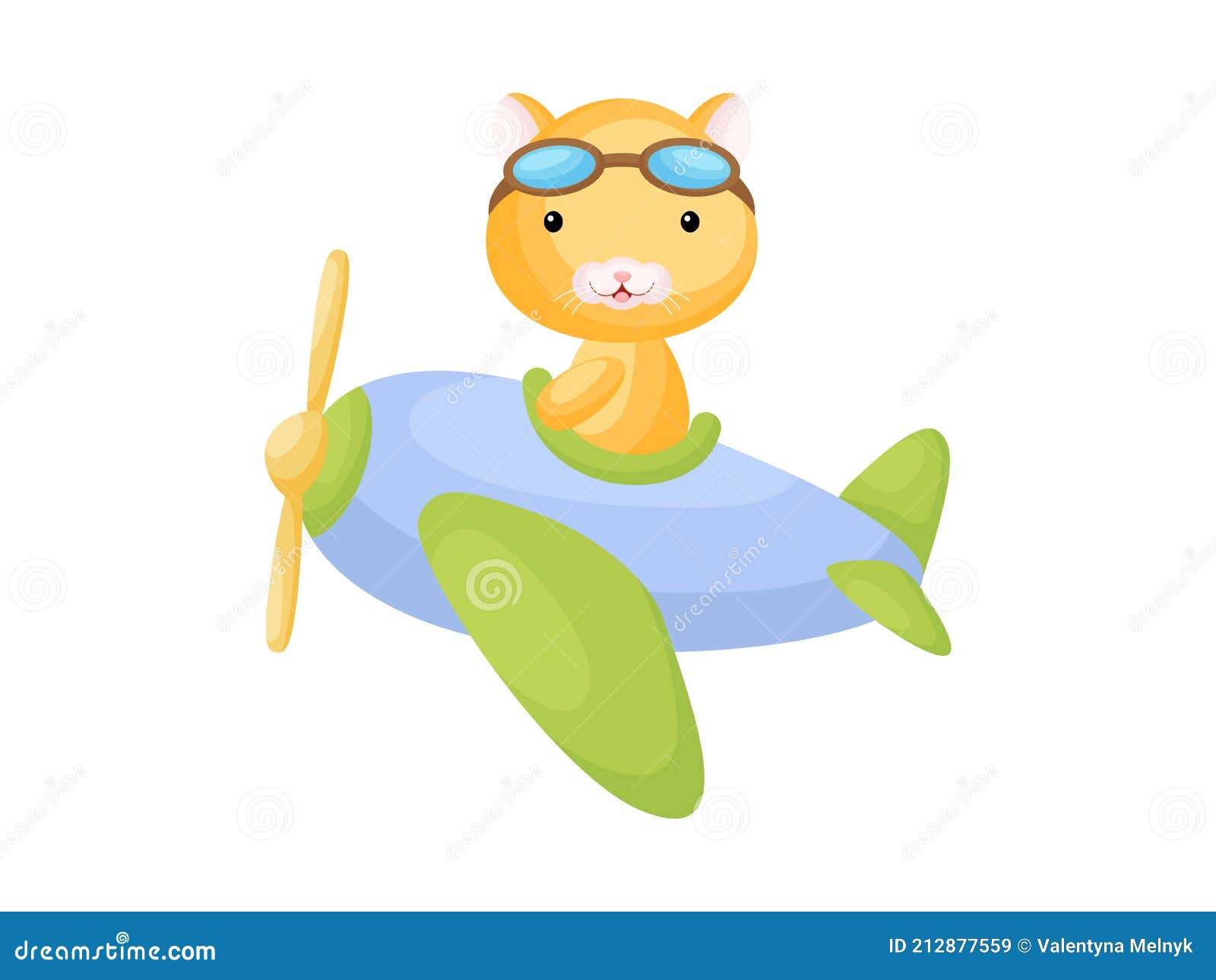 Little Hamster Wearing Aviator Goggles Flying an Airplane. Funny Baby  Character Flying on Plane for Greeting Card, Baby Shower, Stock Vector -  Illustration of baby, childhood: 212877559