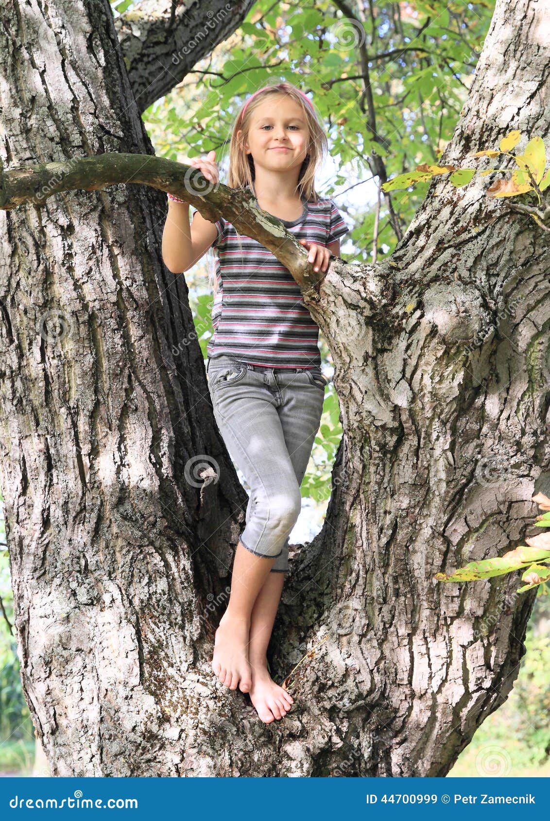 https://thumbs.dreamstime.com/z/little-kid-girl-standing-tree-smiling-barefoot-big-nut-44700999.jpg