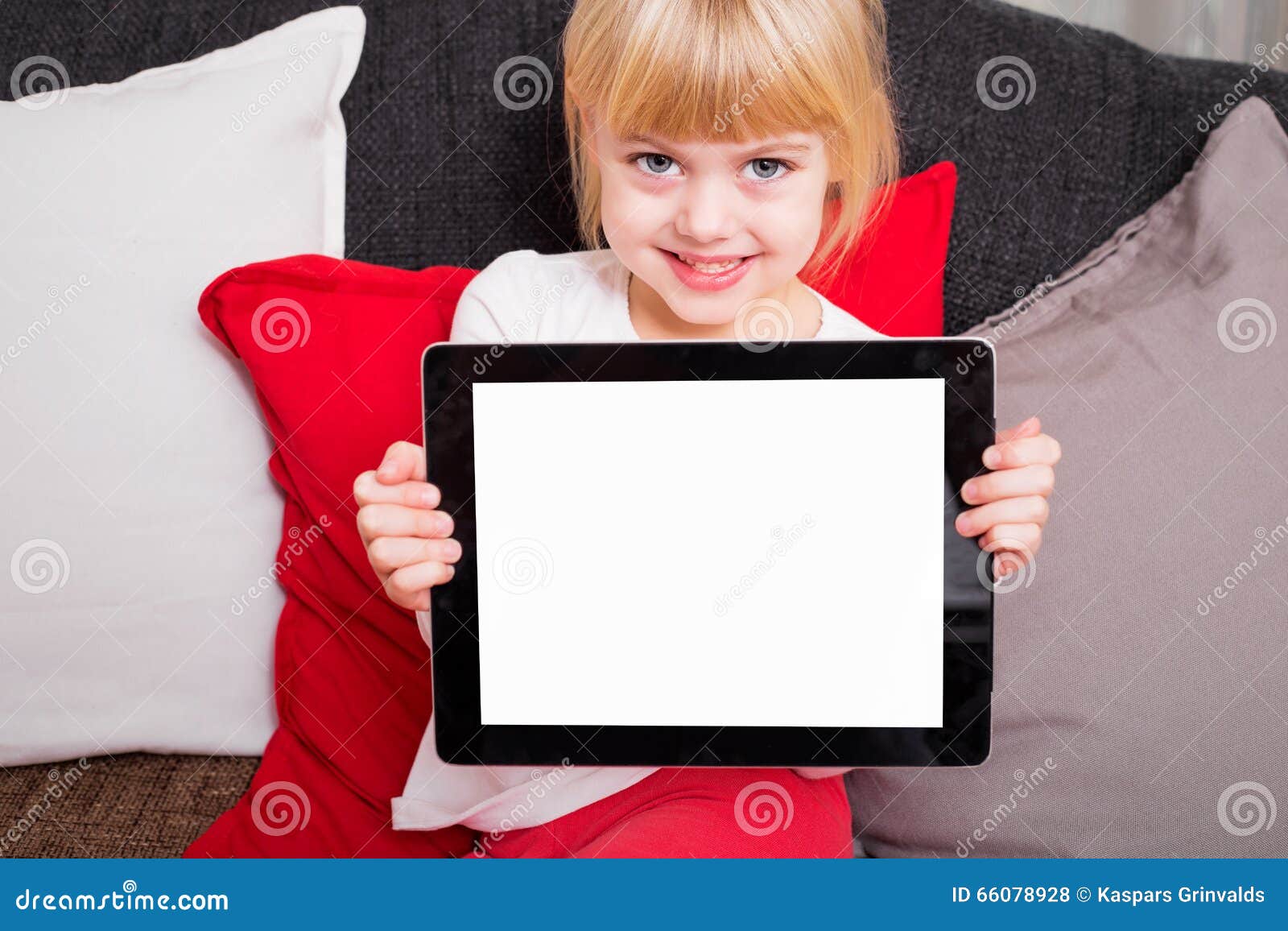 Little kid holding tablet stock photo. Image of game 66078928