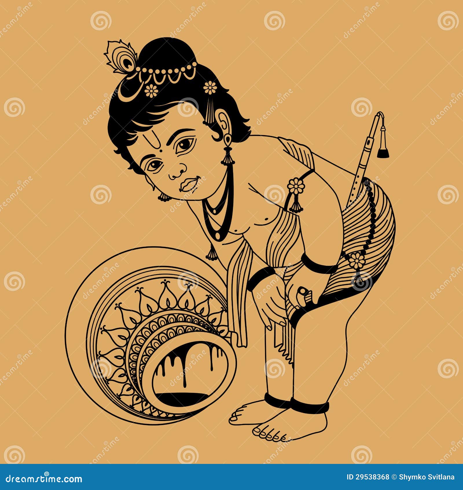 Little Krishna Stock Illustrations – 297 Little Krishna Stock ...