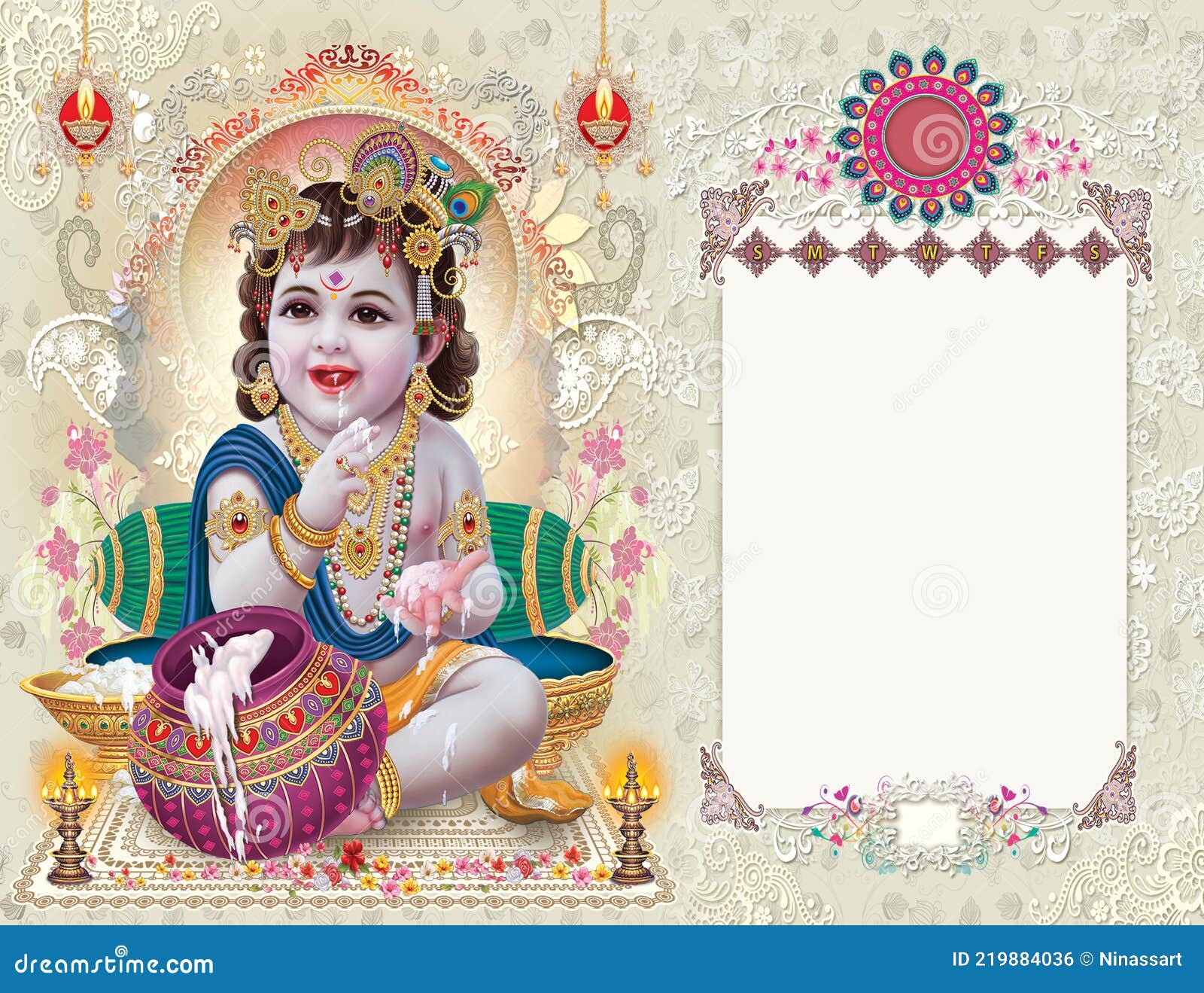 Lord Bal Krishna with colorful background wallpaper God Bal Krishna poster design for wallpaper Stock Photo Alamy