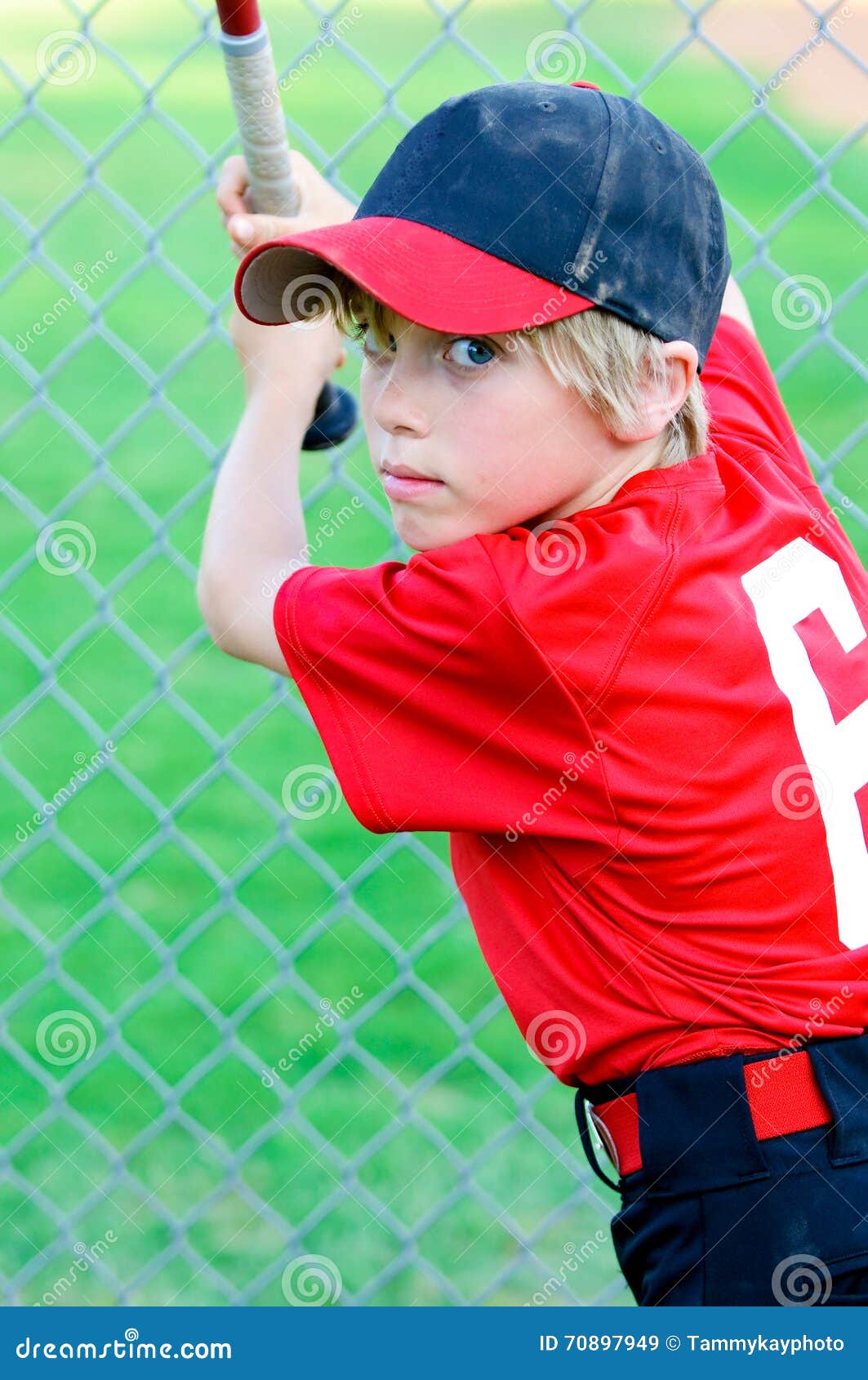 Little League Baseball Boy Portrait Stock Image Image of coach, male