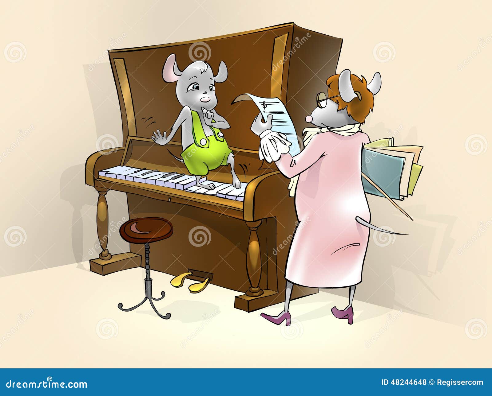 Piano Lesson Royalty-Free Stock Image | CartoonDealer.com #11147140