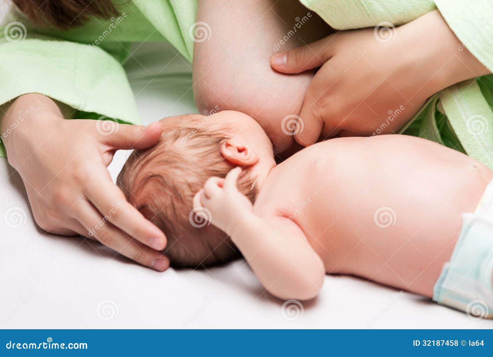 Little Newborn Baby Child Sucking or Eating Mother Breast Milk Stock Photo  - Image of baby, caucasian: 32187458