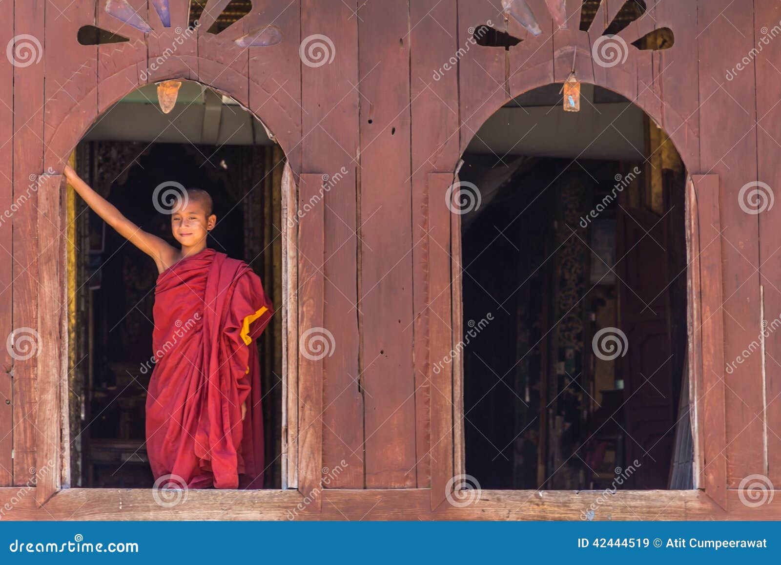 Smiling Little Novice , Shwe Yan Pyay Monastery ,Nyaung Shwe in Myanmar (Burmar)