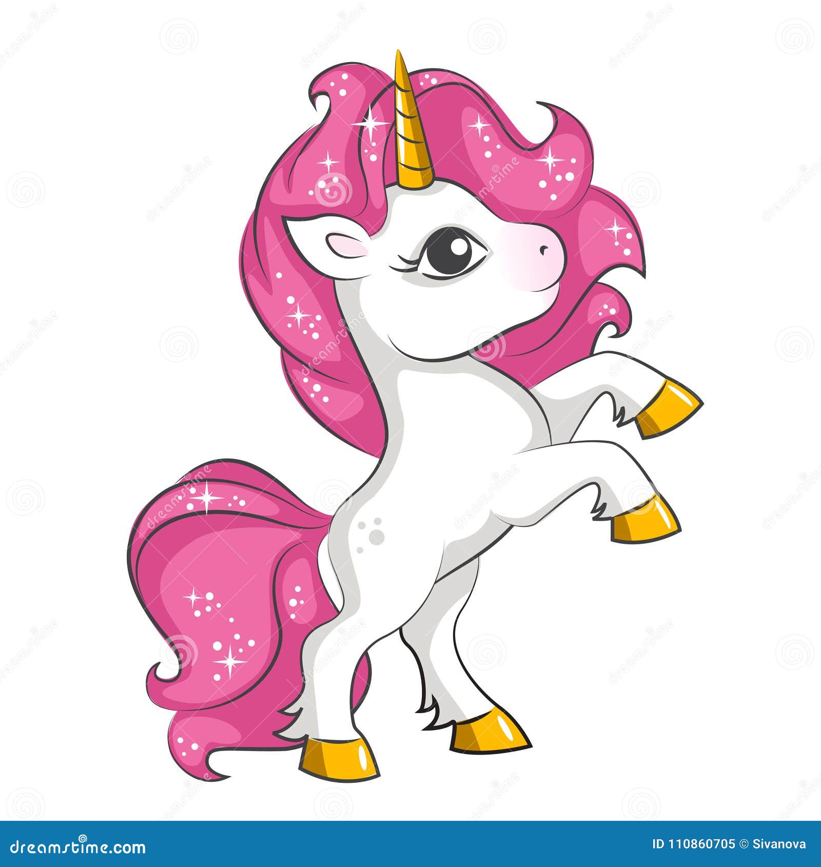 little pink unicorn.  for children.