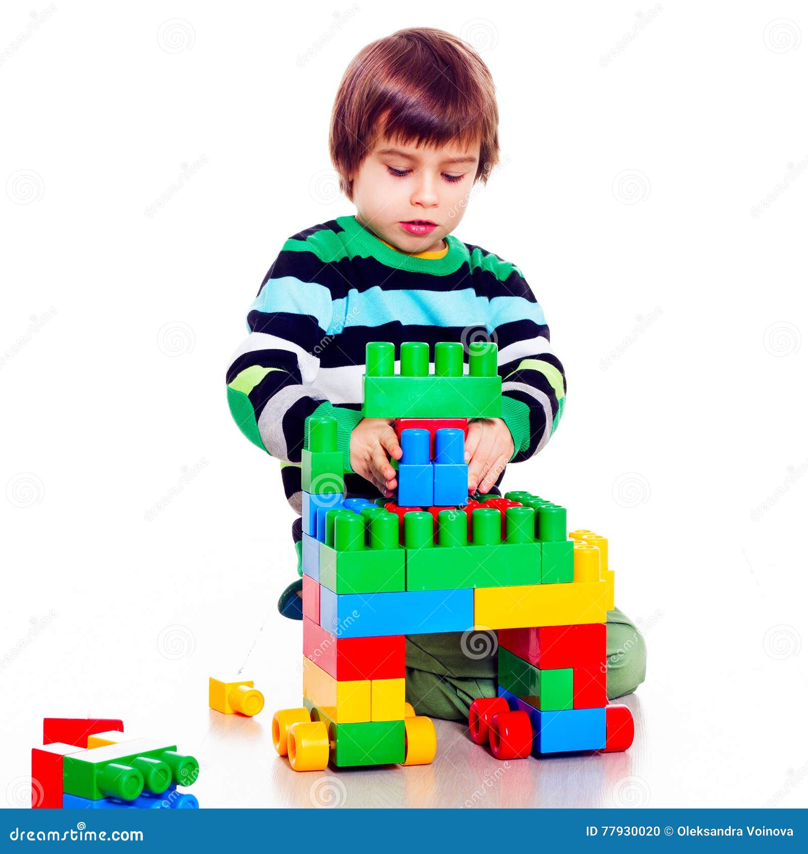 Baby Playing With Lego Stock Photo 70744716