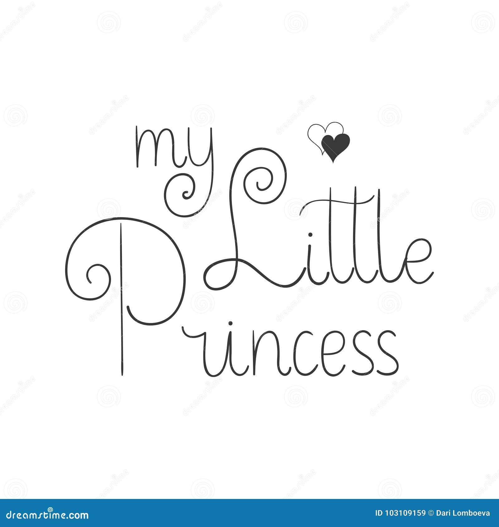 Little Princess. Hand Lettering Quotes To Print on Babies Clothes ...