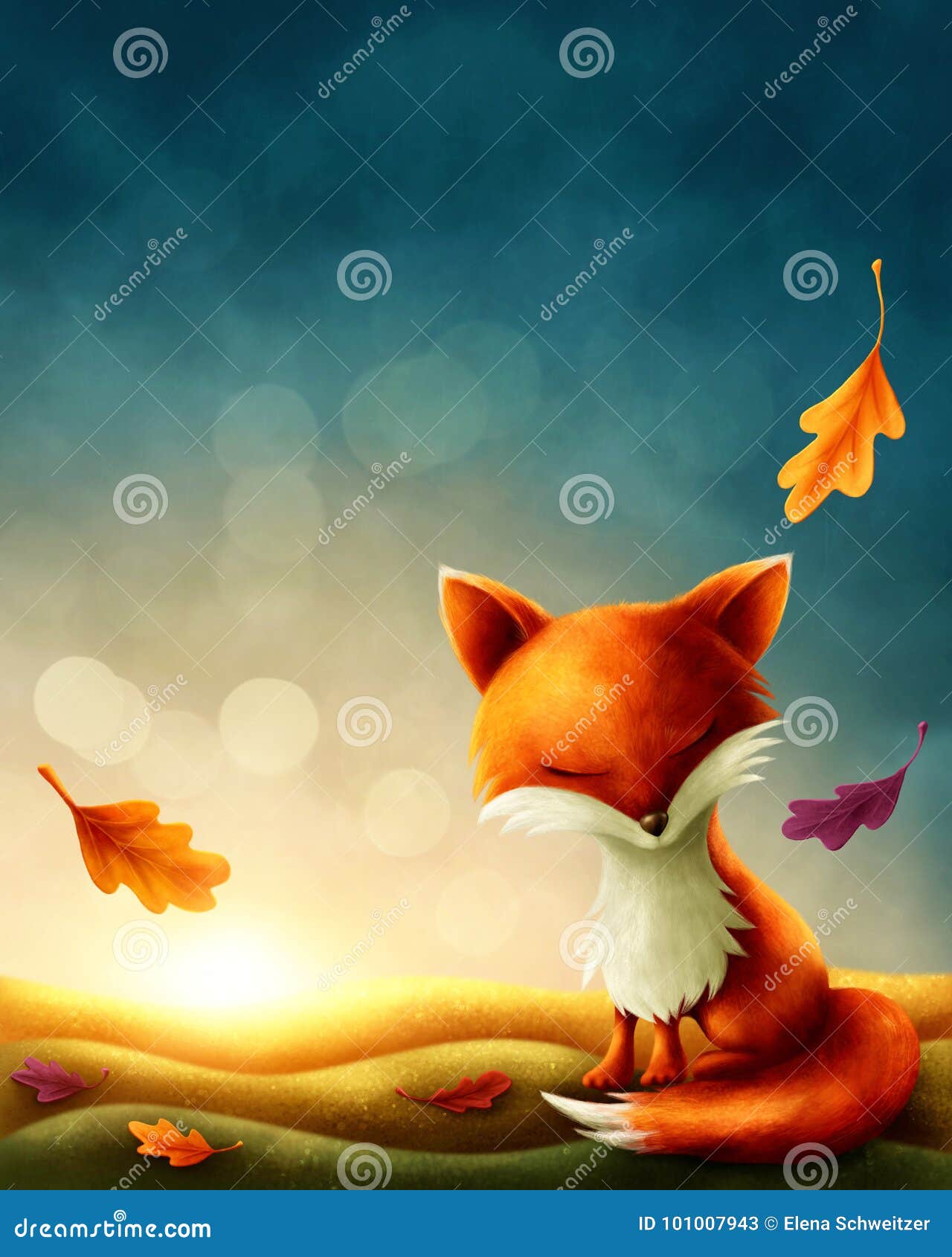 Little red fox stock illustration. Illustration of animal 101007943