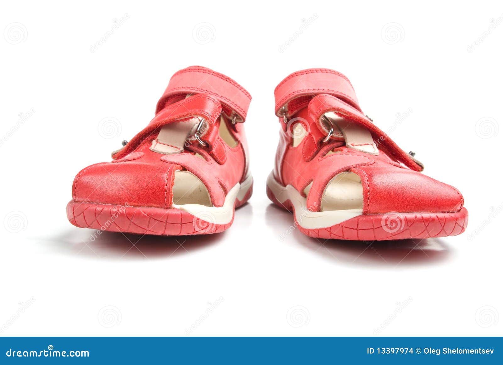 Little red kids shoes. stock photo. Image of objects - 13397974
