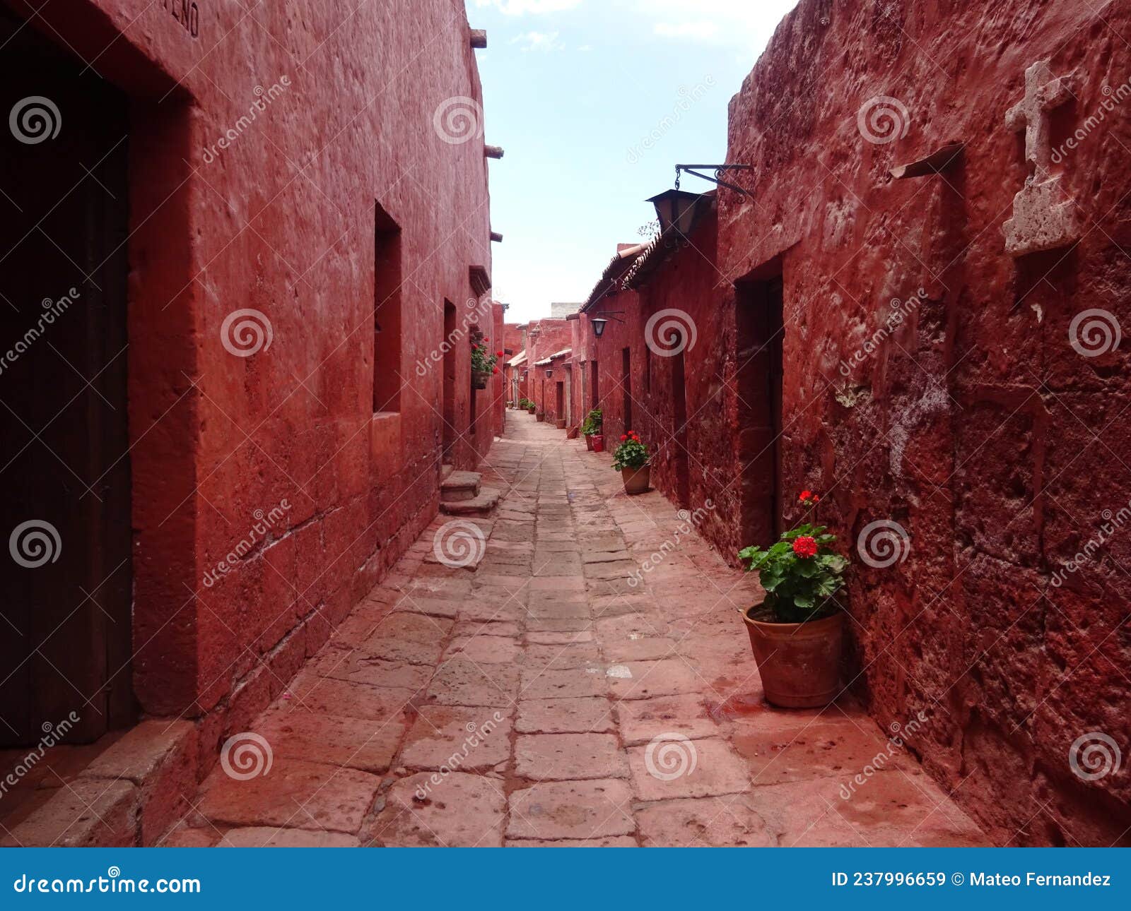 little red street in monasterio de santa catalina