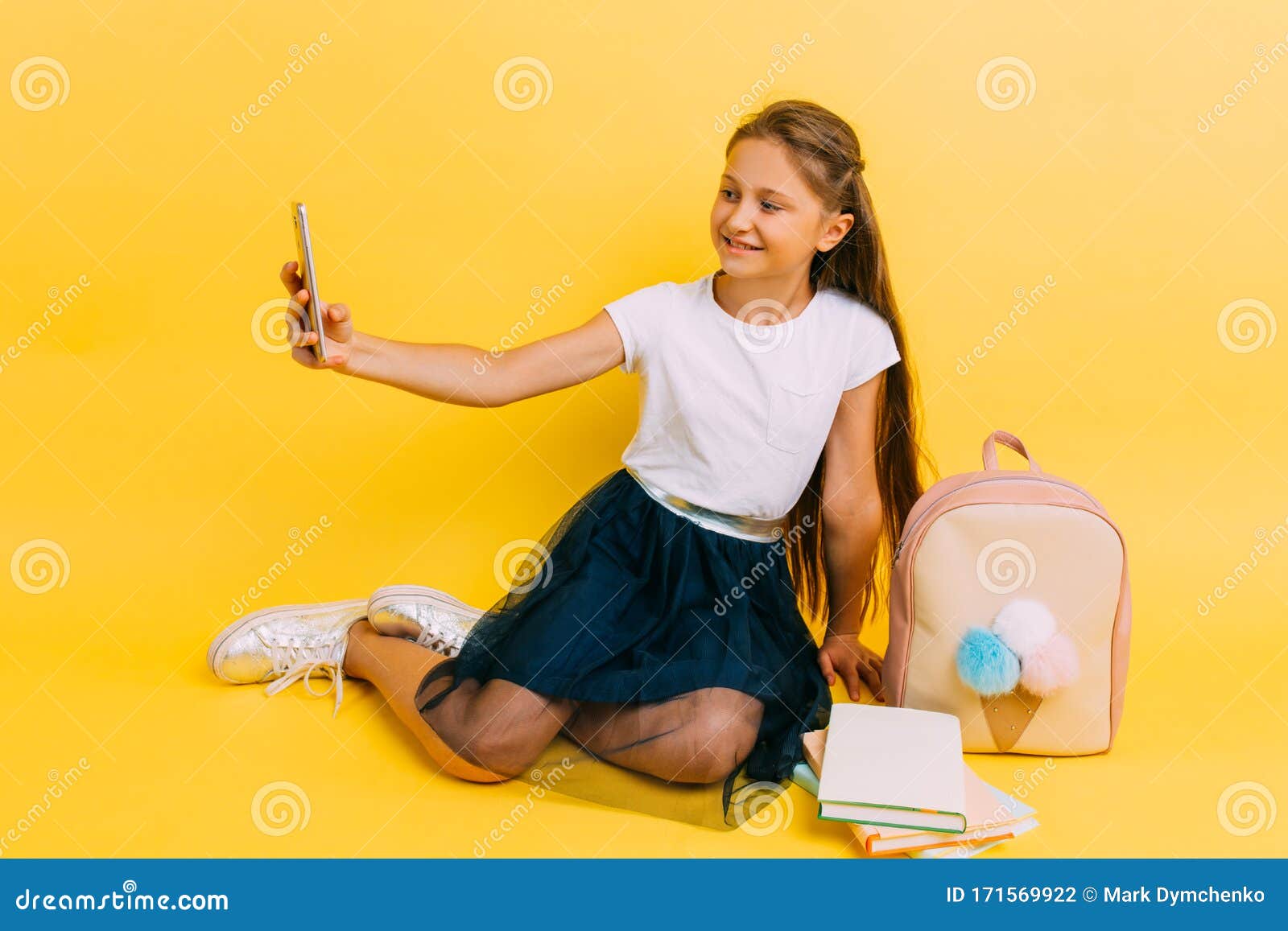 Selfie Little Schoolgirl