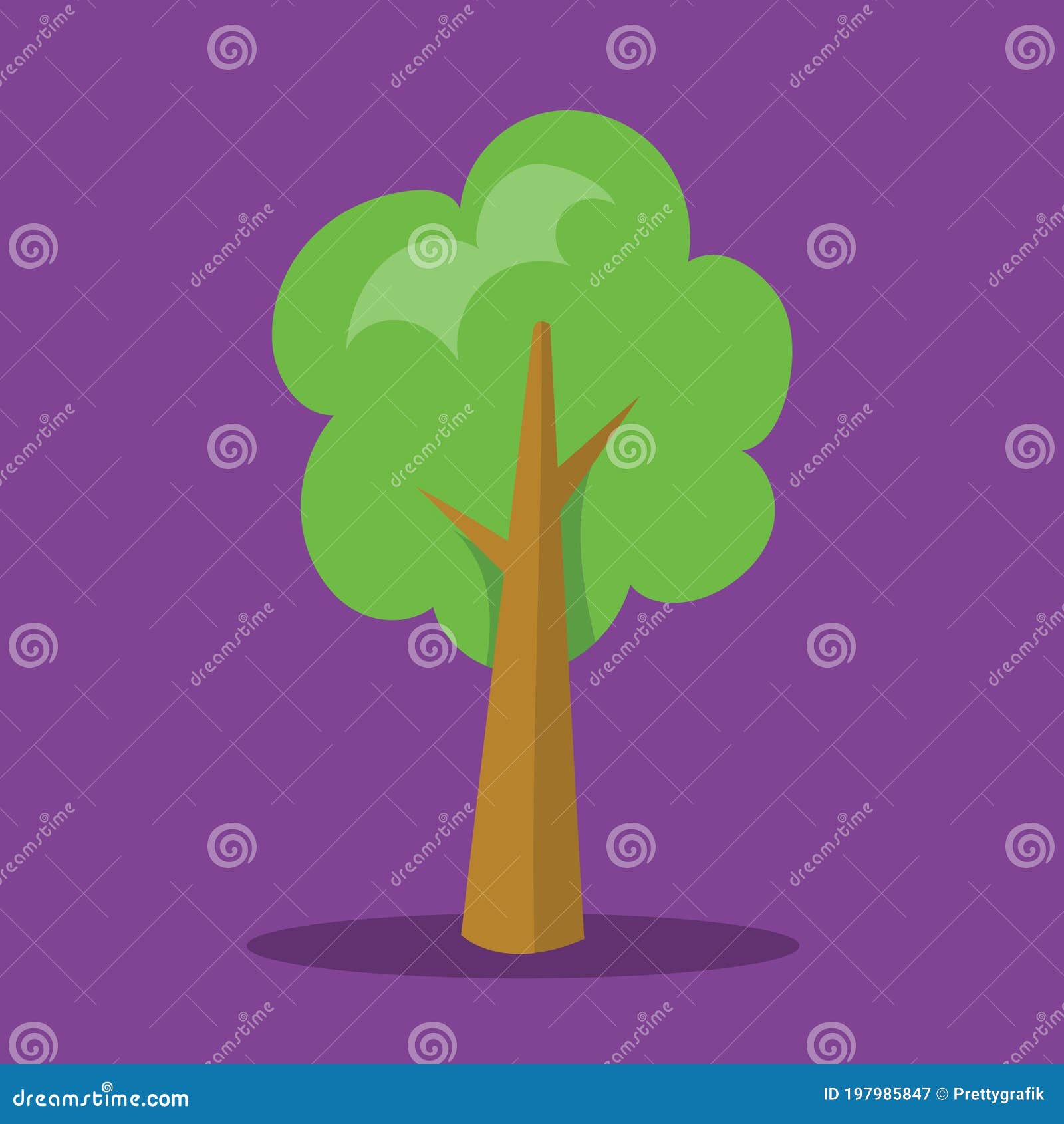 Squirrel On The Tree Cartoon Vector 46153877