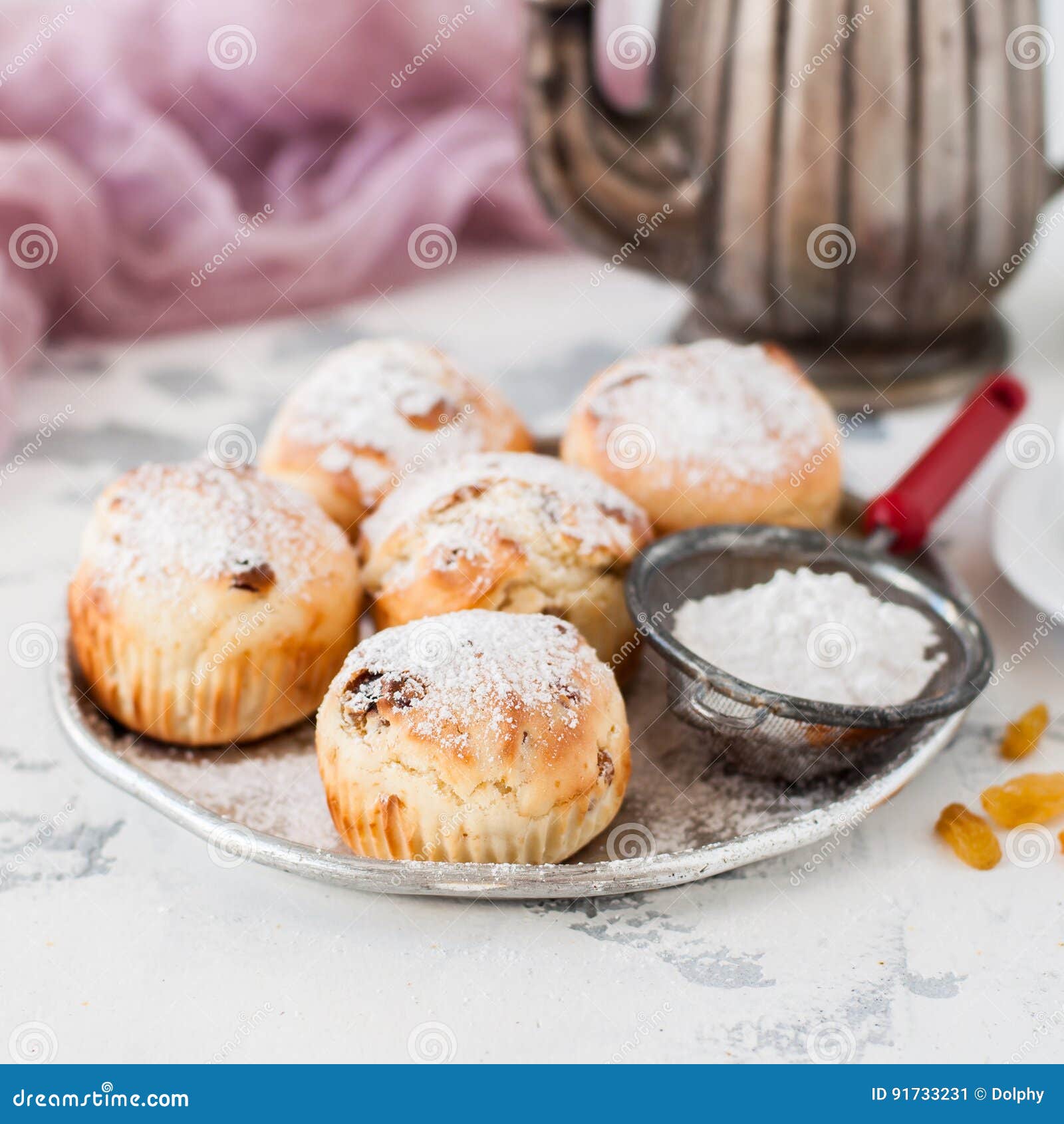 Little Sultana Muffins stock image. Image of baked, concrete - 91733231