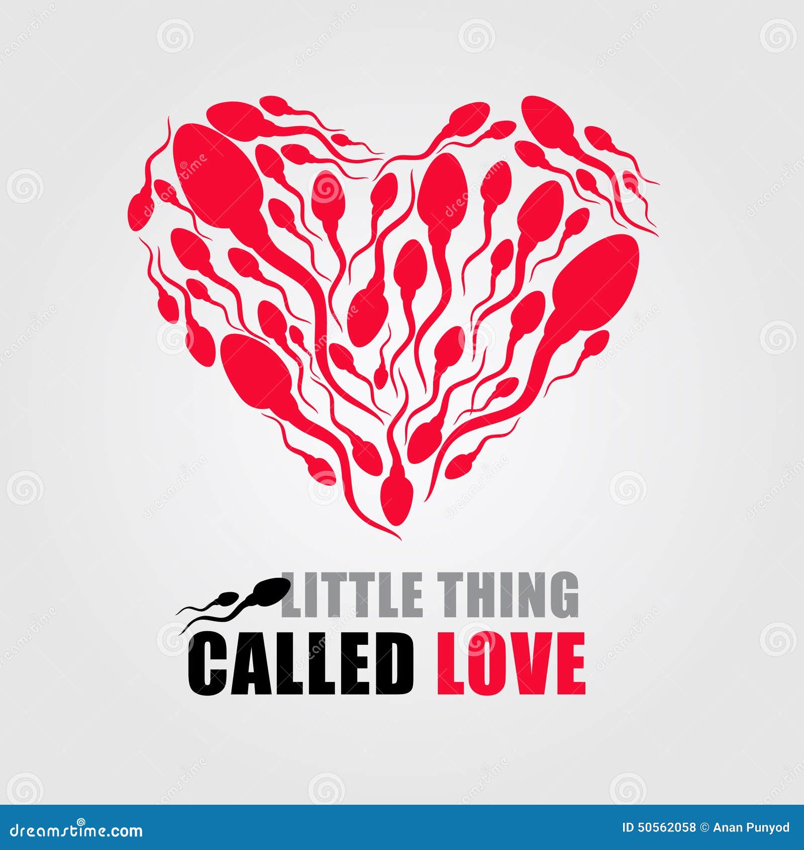 little thing called love (red sperm heart)