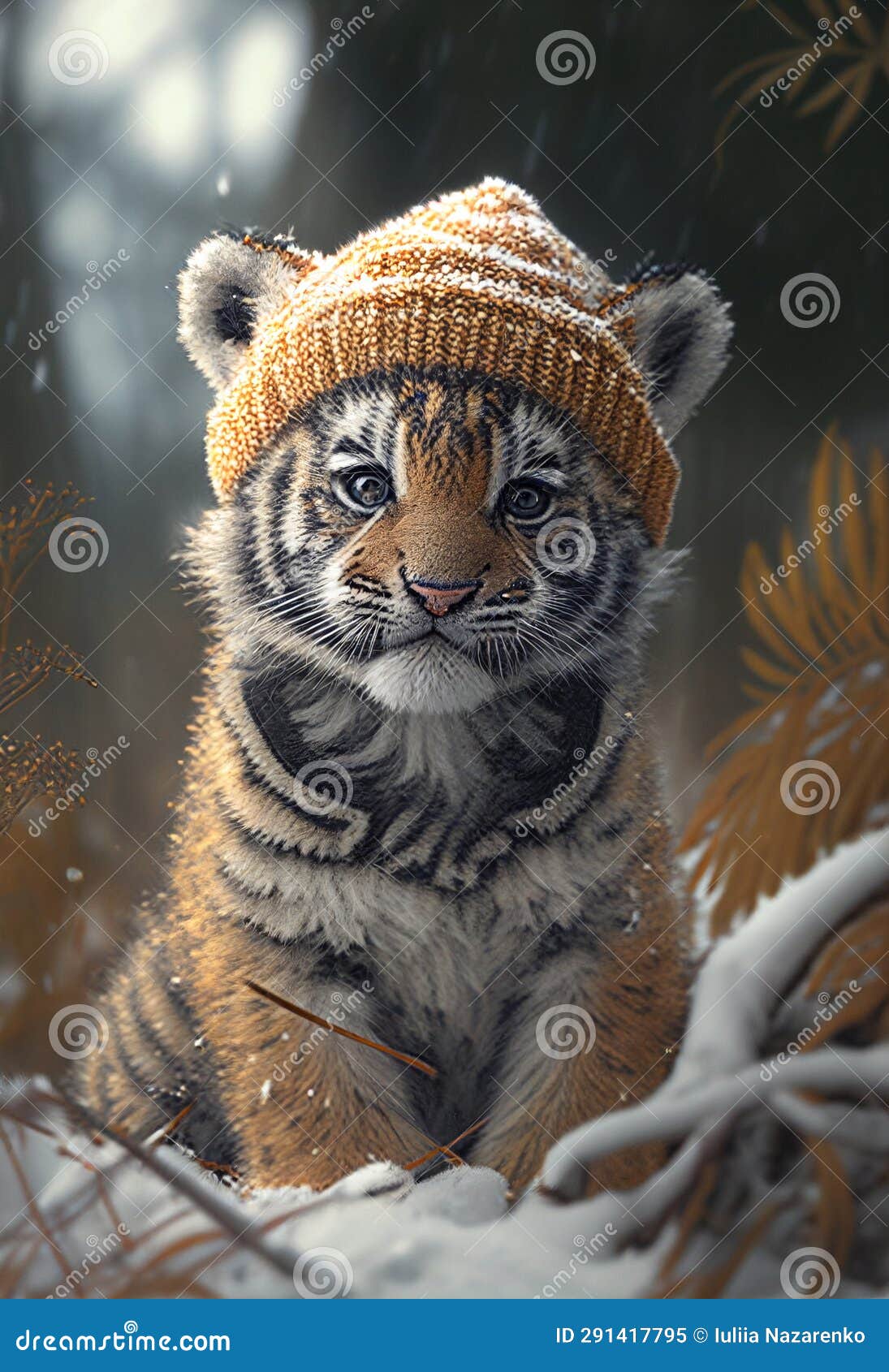 Kids watercolor with cute baby tiger – Lizenzfreie Vektorgrafik |  VectorStock, image size:1095x1690
