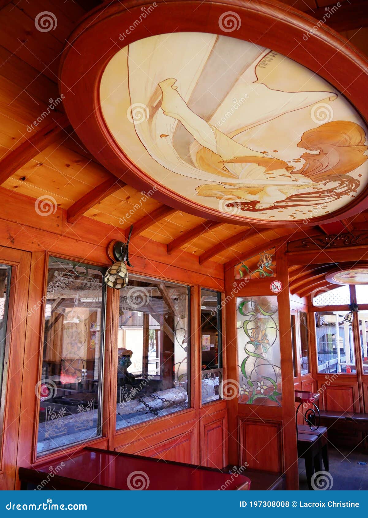 Little Tourist Train in Abreschviller. Art Deco Interior Decoration of the Orient  Express Wagon. Editorial Stock Photo - Image of little, christie: 197308008