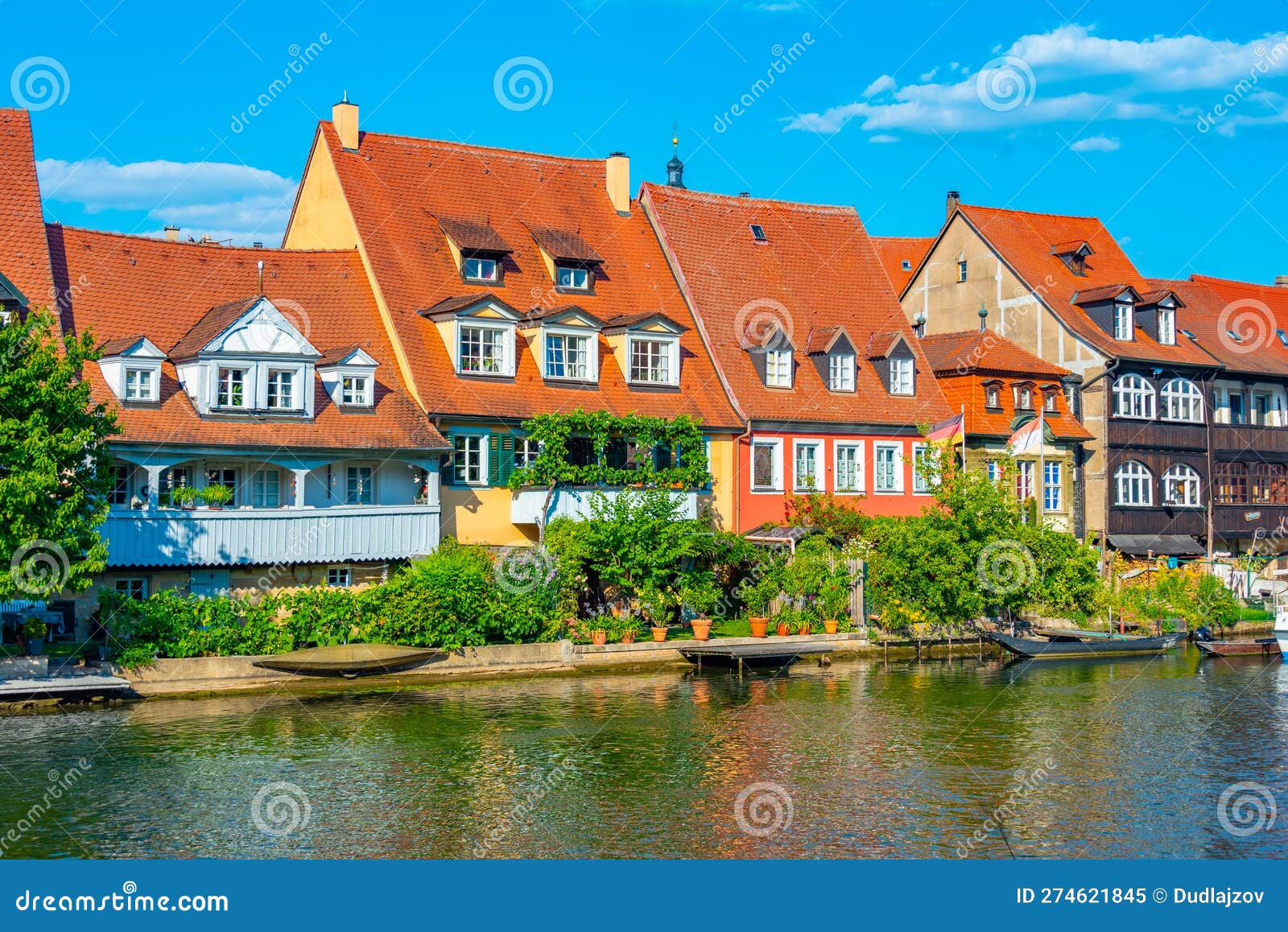 Little Venice District of German Town Bamberg Editorial Image Image