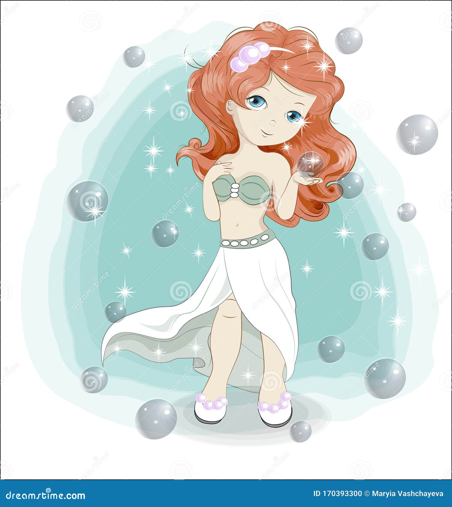 Little Water Aqua Fairy with Bubbles Stock Vector - Illustration of  bubbles, kids: 170393300