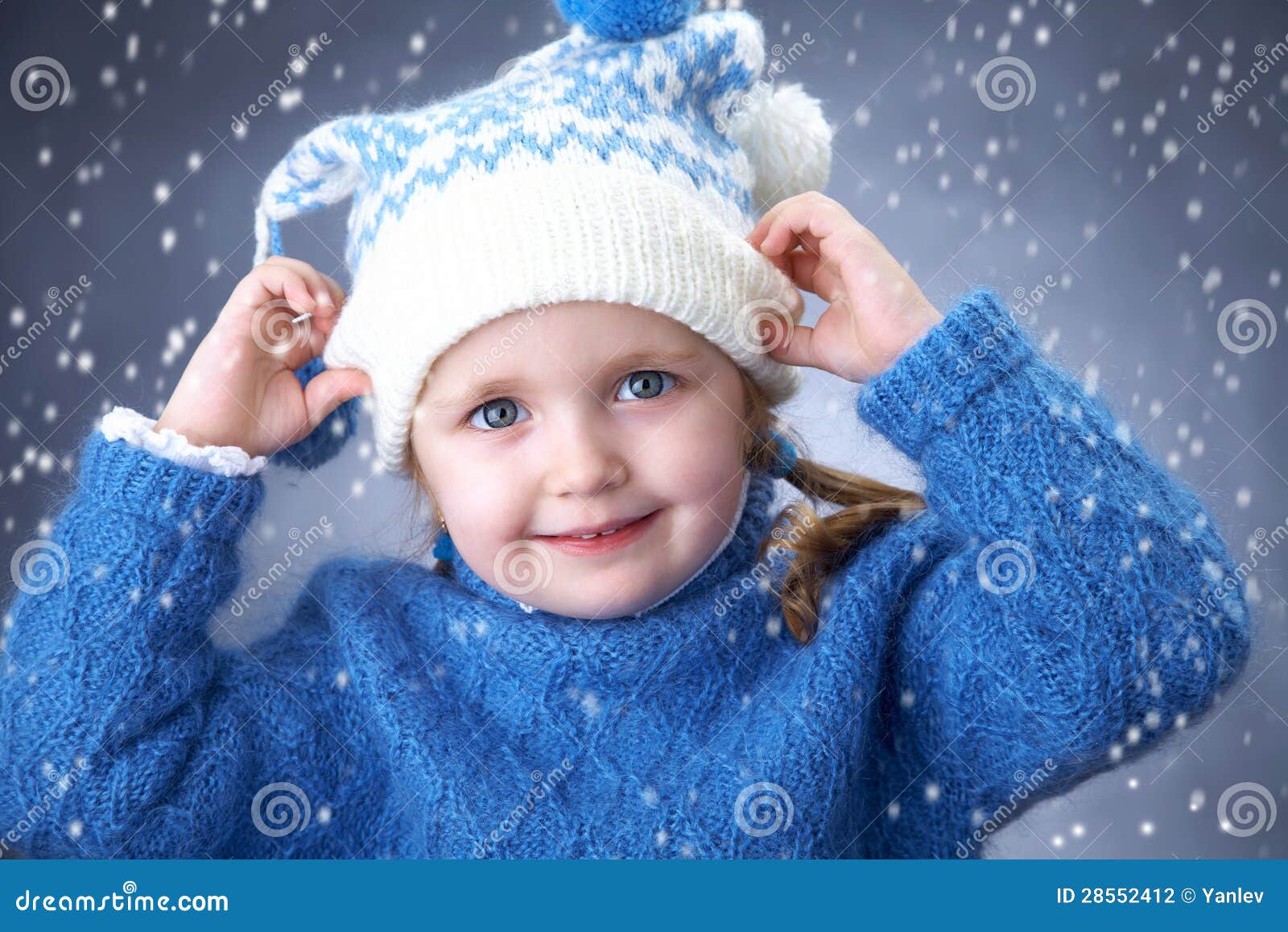 Little winter girl stock photo. Image of december, human - 28552412