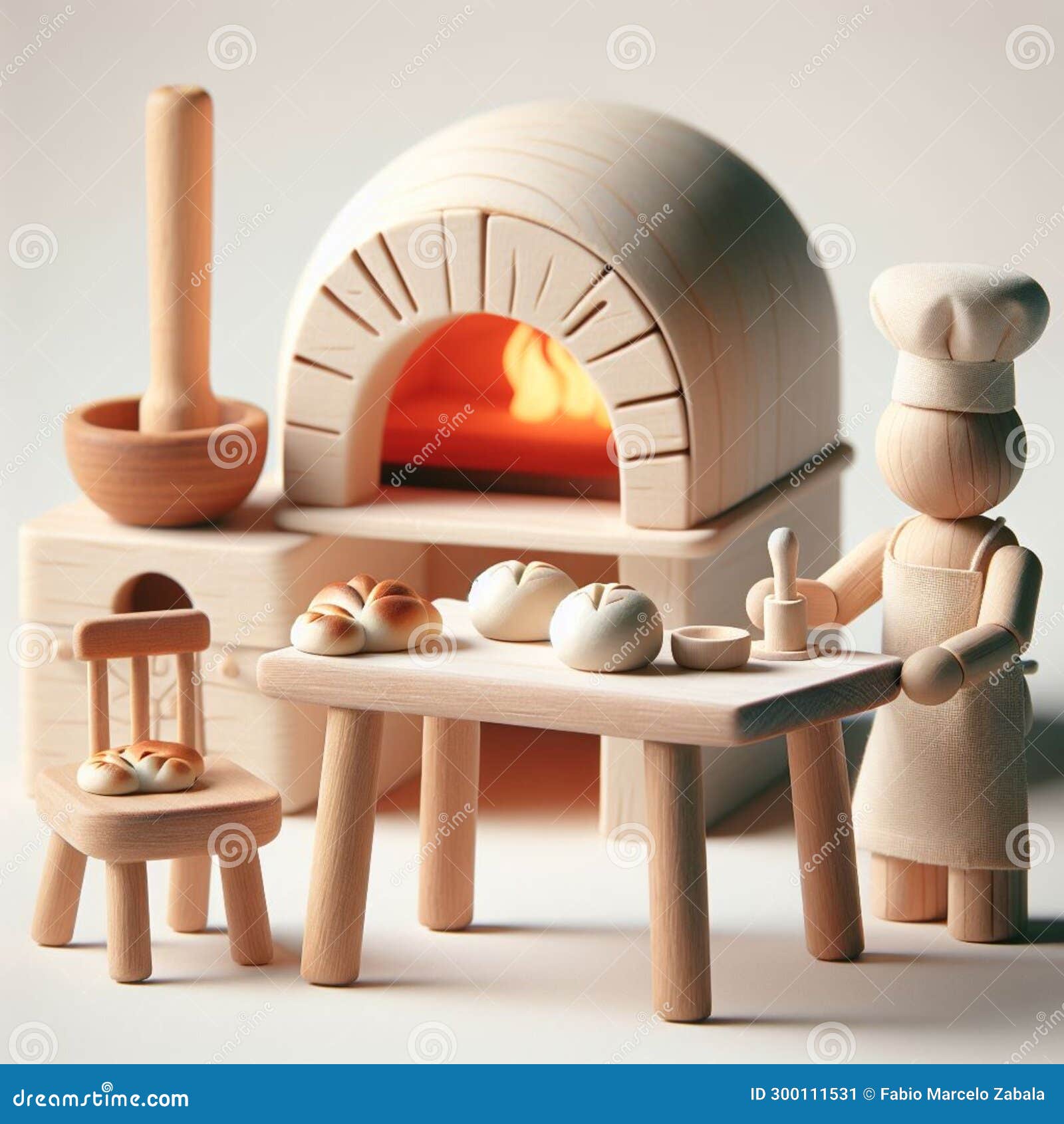 the little wooden baker a dream of bread and fire.the magic of the wood