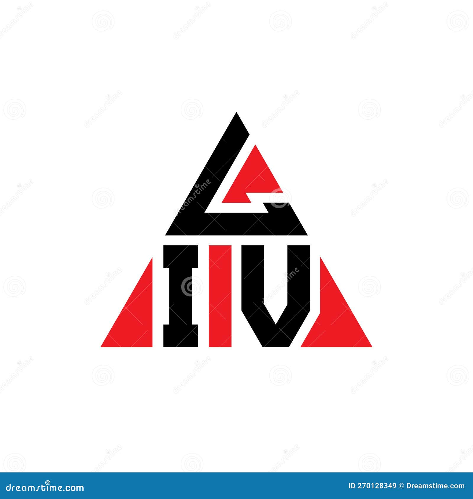 liv triangle letter logo  with triangle . liv triangle logo  monogram. liv triangle  logo template with red